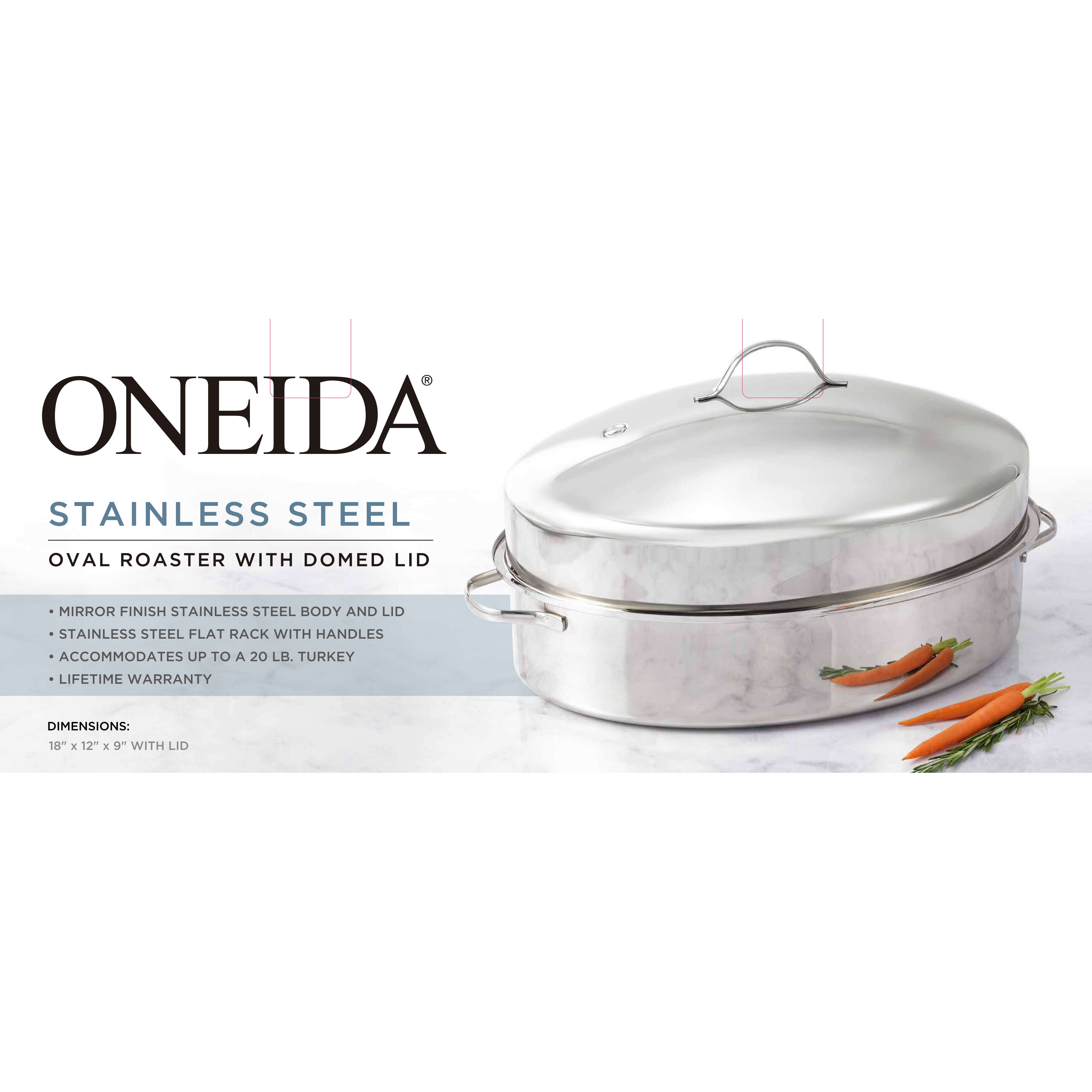 Oneida 15" Domed Roaster with Lid and Plated Rack & Reviews Wayfair