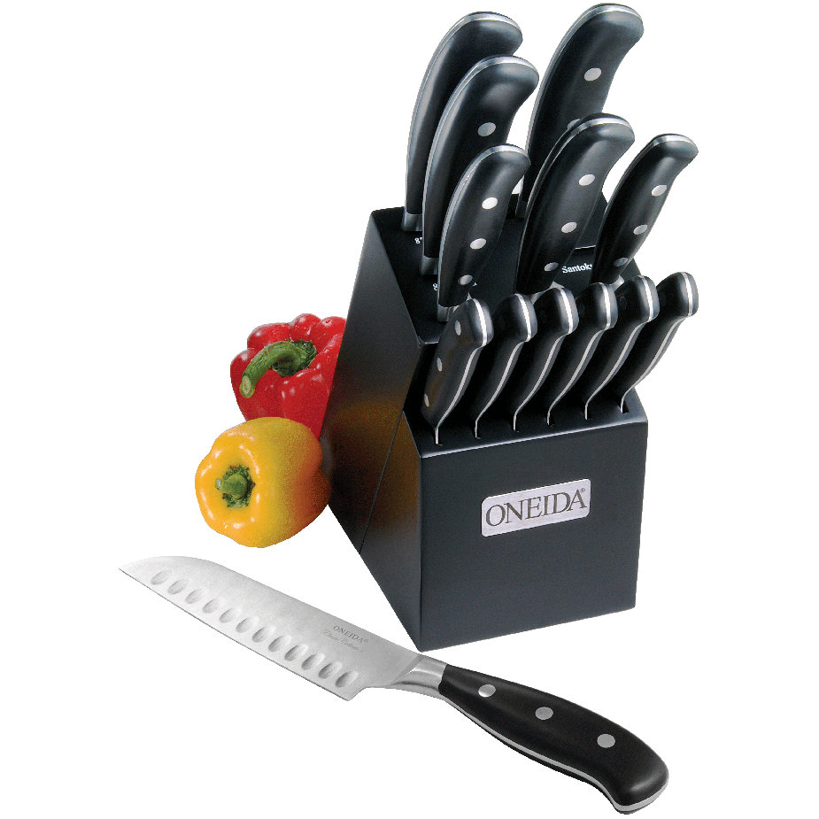 oneida knife set with block
