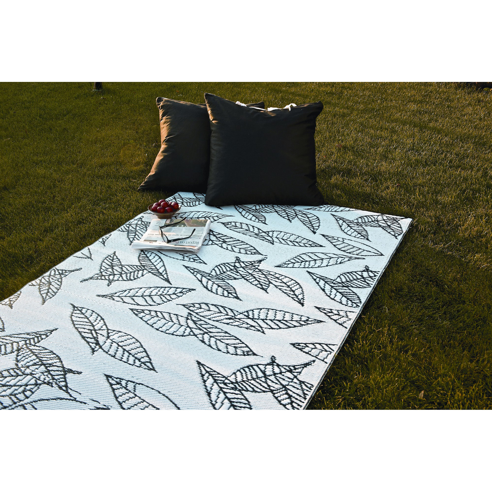 b.b.begonia Arctic Reversible Design Black/White Outdoor Area Rug