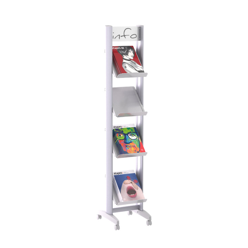 Paperflow Free Standing Brochure Rack Wayfair