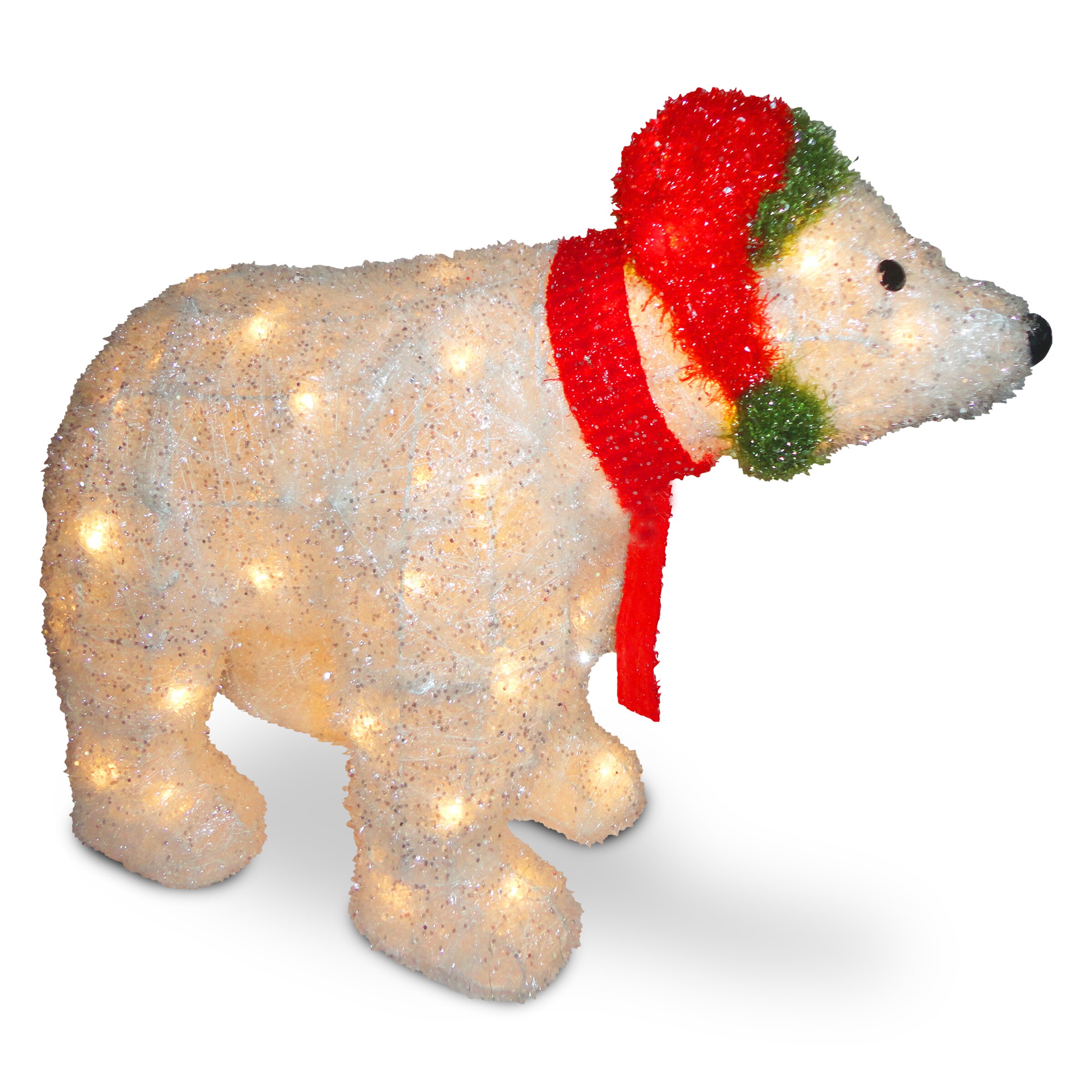 National Tree Co. Decorative Décor 3D Polar Bear Christmas Decoration ...