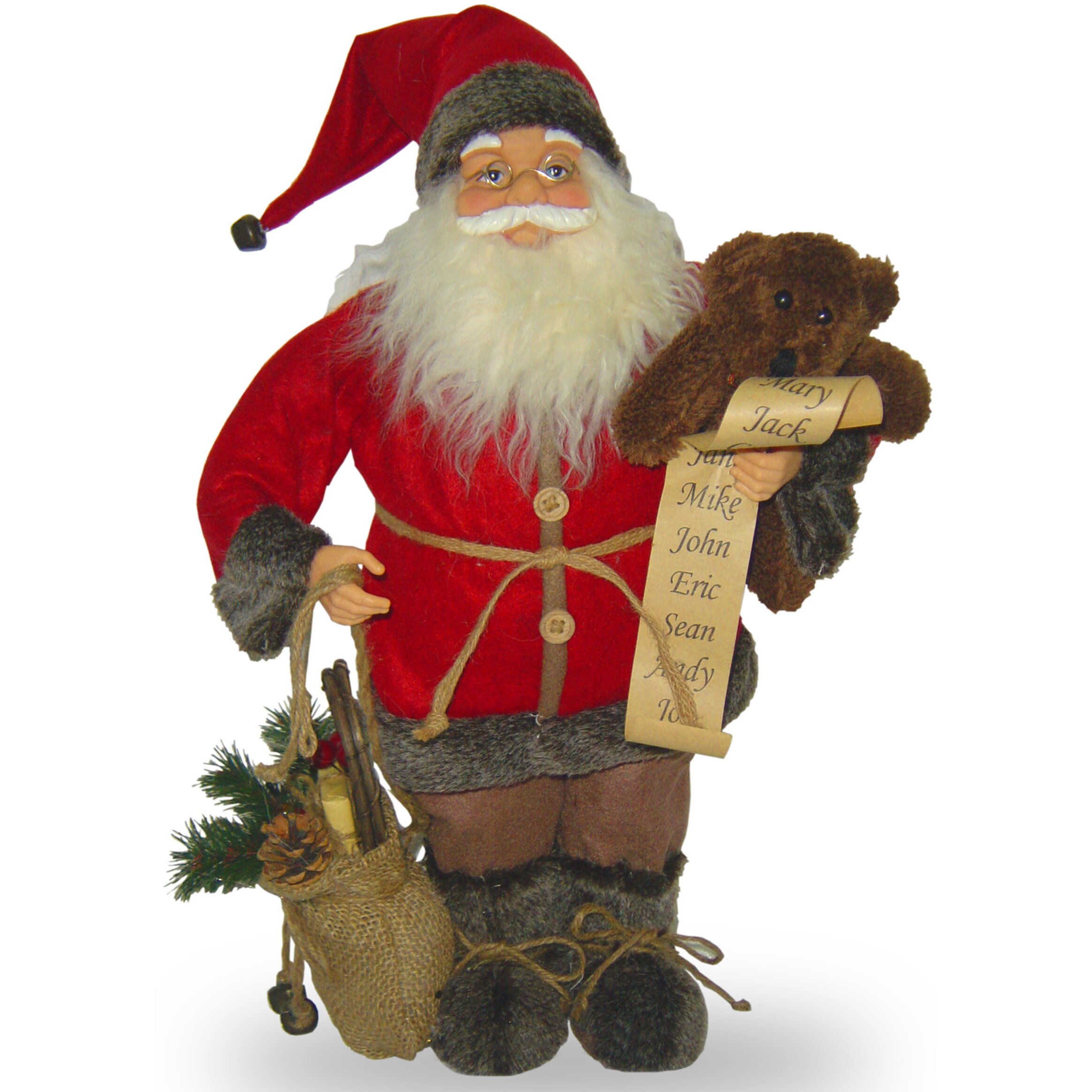 National Tree Co. Standing Santa Christmas Decoration 