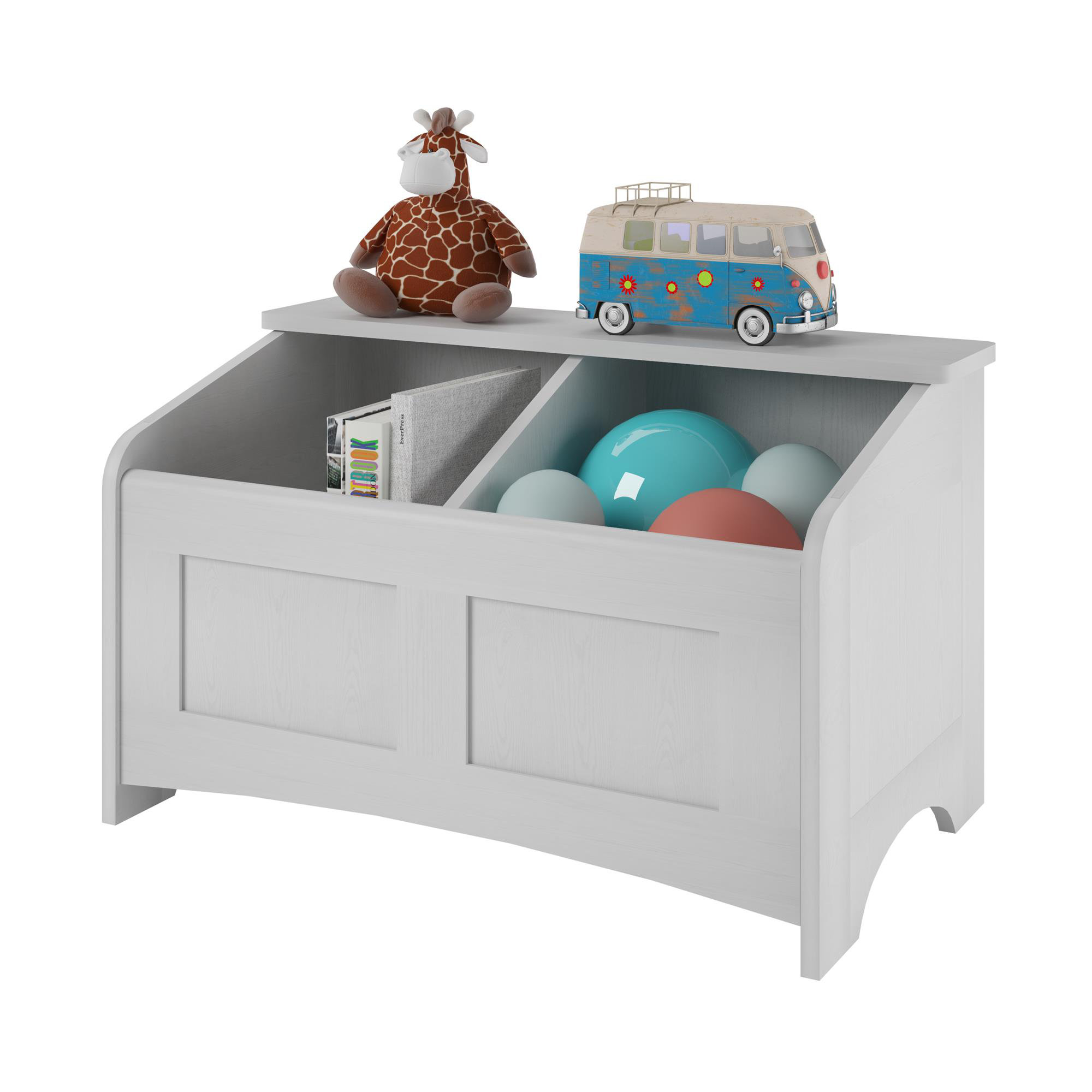 toy box with section divider