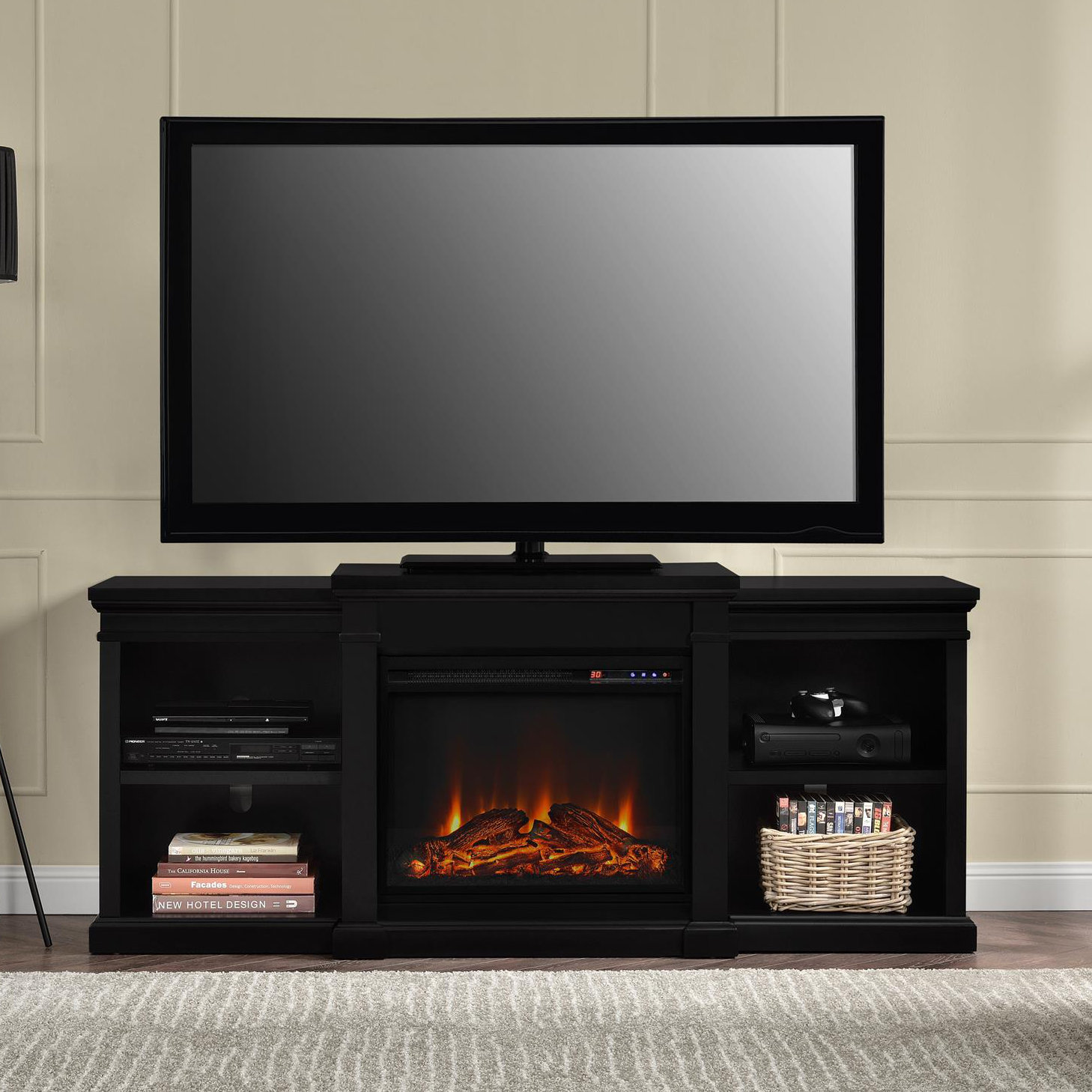 Darby Home Co Bryn TV Stand with Electric Fireplace & Reviews | Wayfair