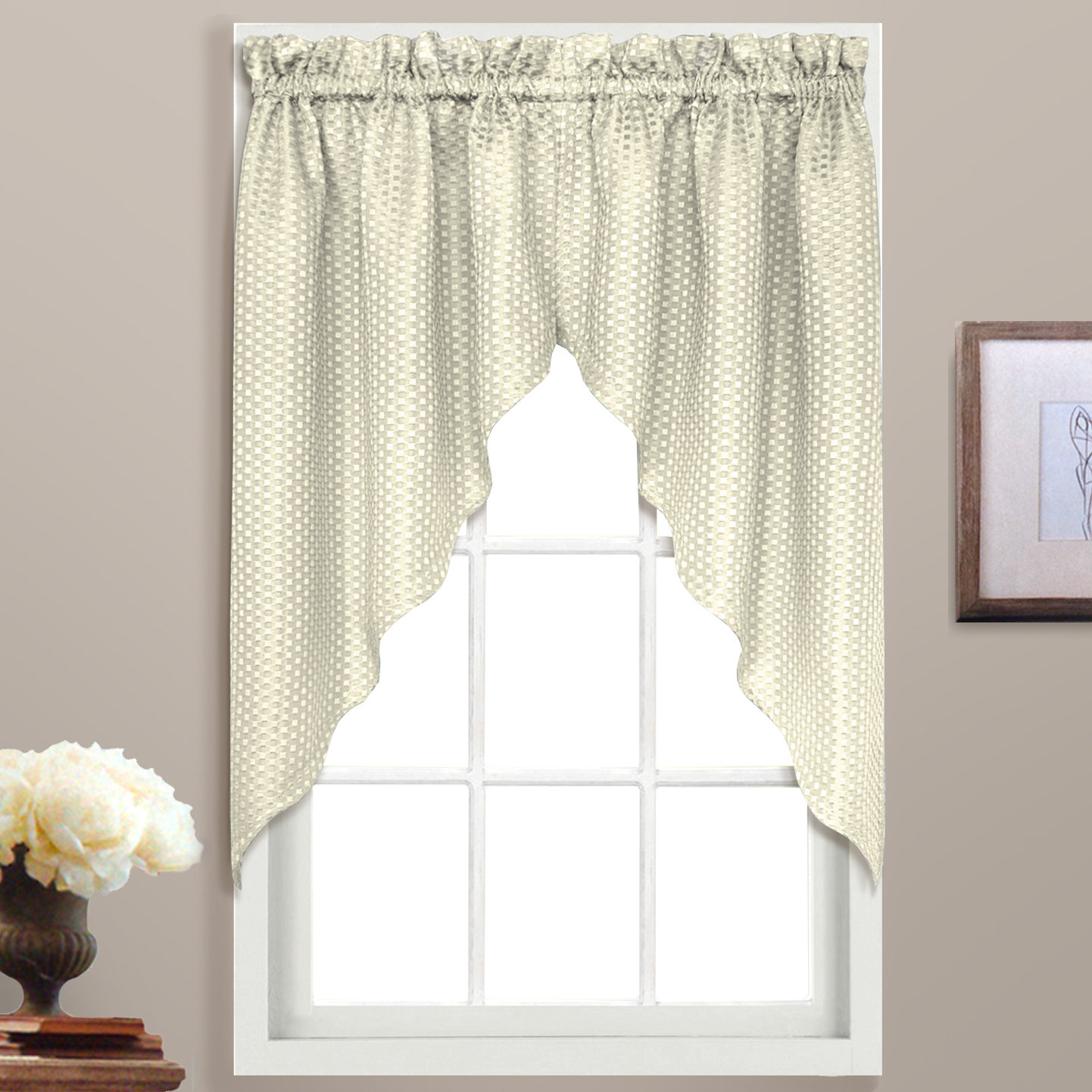 United Curtain Co. Hamden Rod Pocket Swag 38" Curtain Valance & Reviews