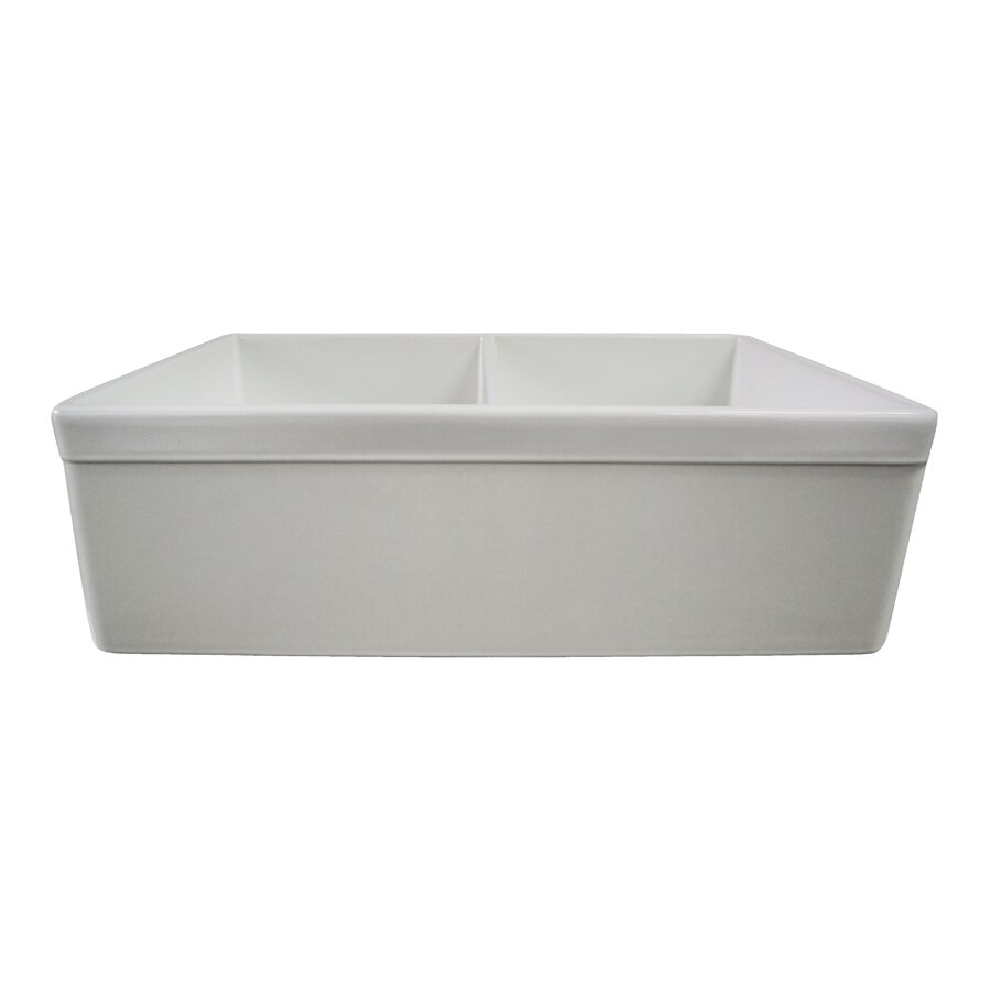 Alfi Brand 32 75 X 19 88 Double Bowl Farmhouse Kitchen Sink And Reviews