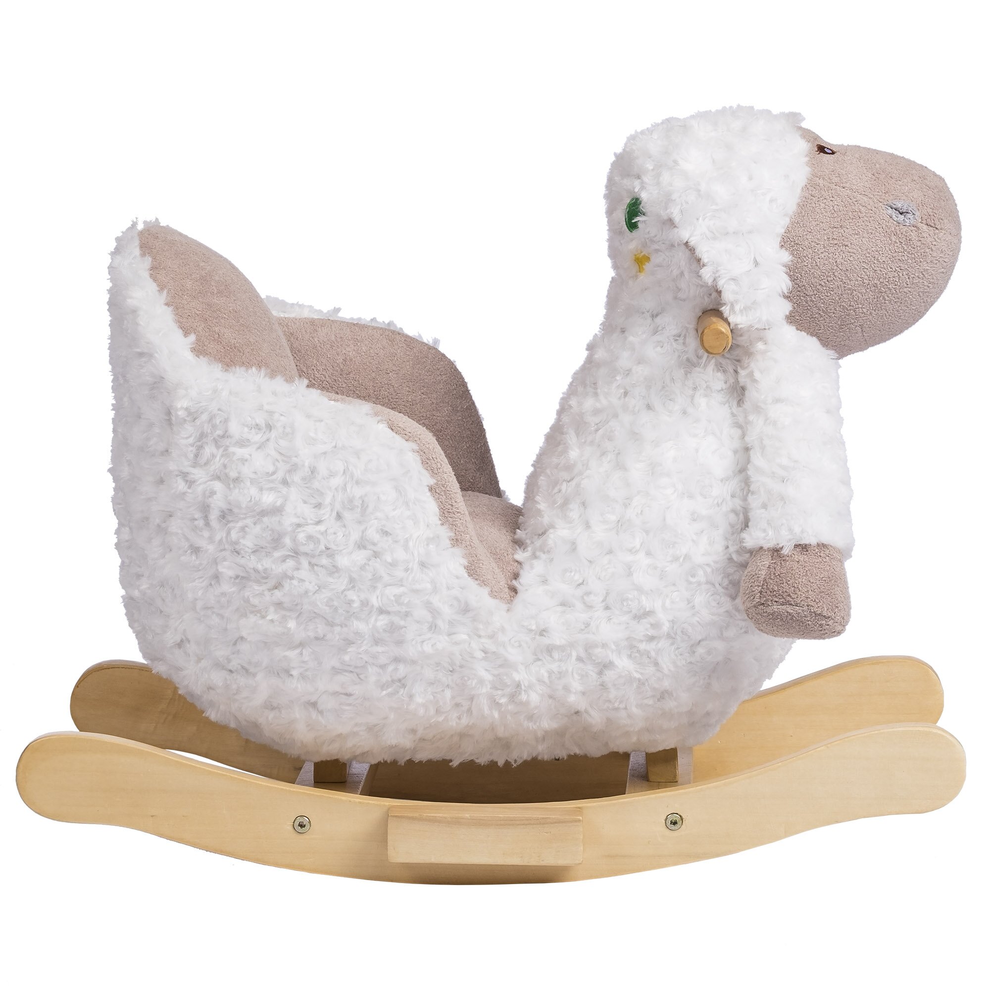 lamb plush nursery rocker