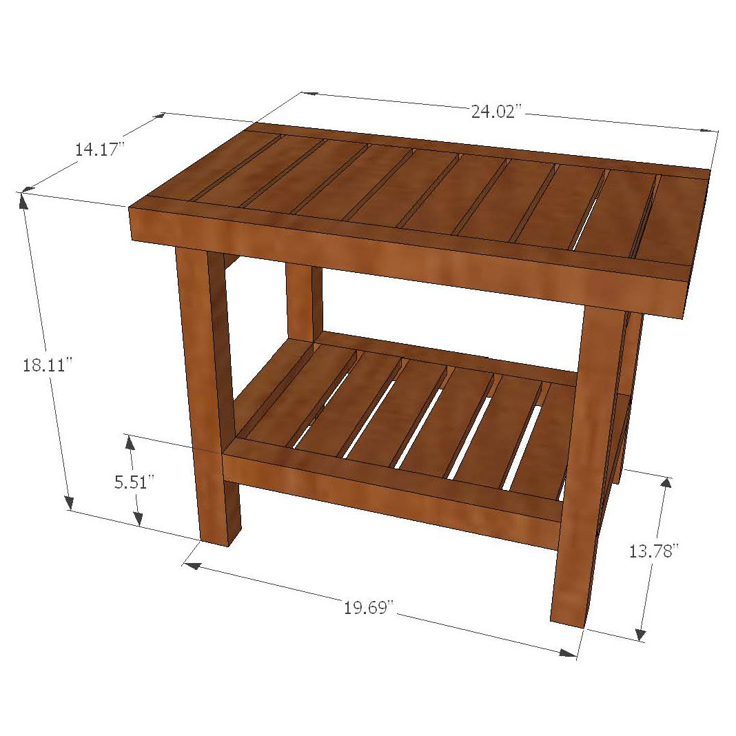Aqua Teak Spa Teak Shower Bench with Shelf & Reviews Wayfair