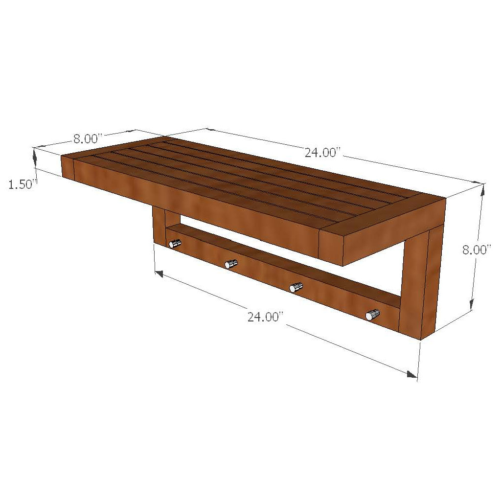 aqua teak shelf