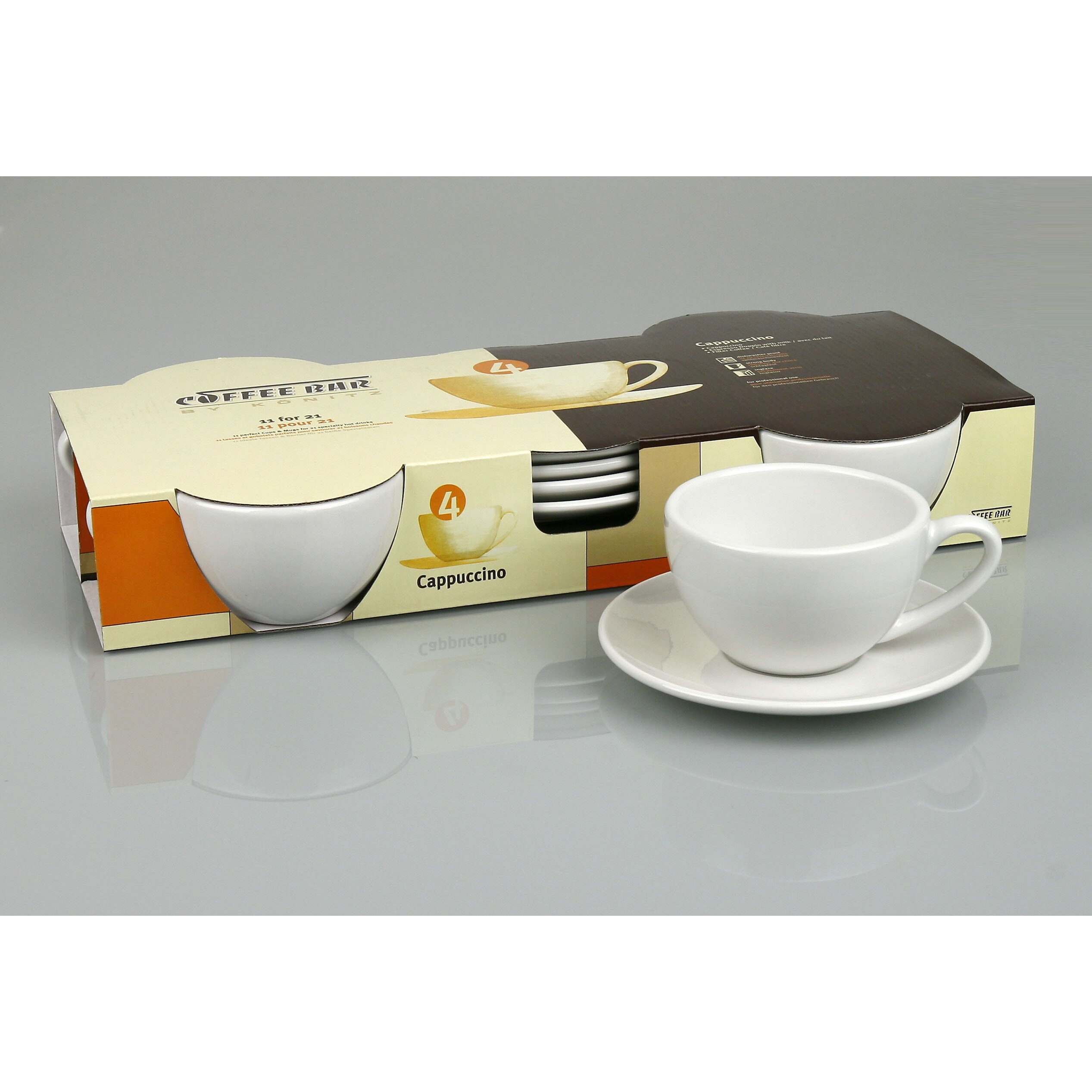 Konitz Coffee Bar 6 oz. Cappuccino Cup and Saucer ...