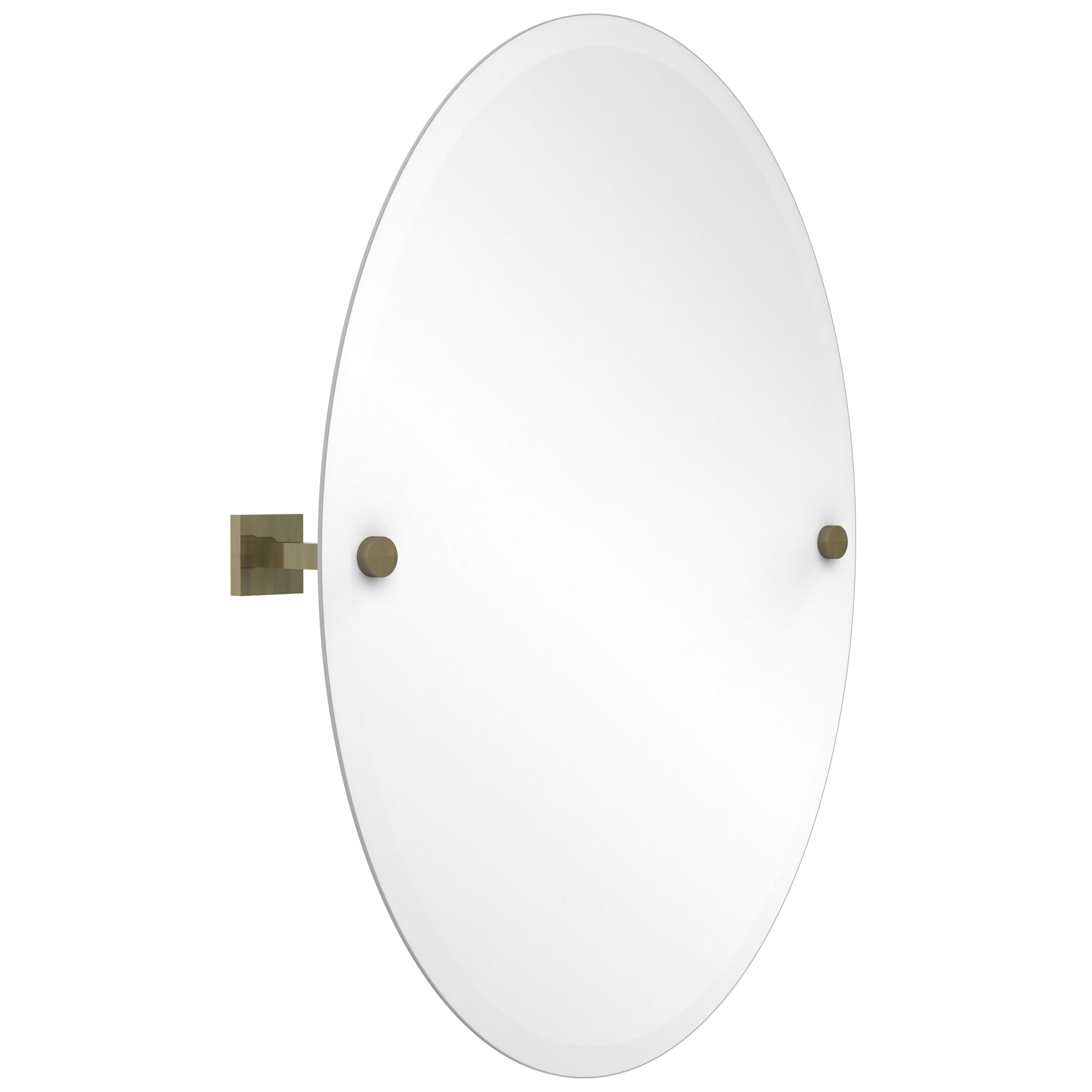 Allied Brass Montero Contemporary Frameless Oval Tilt Mirror with