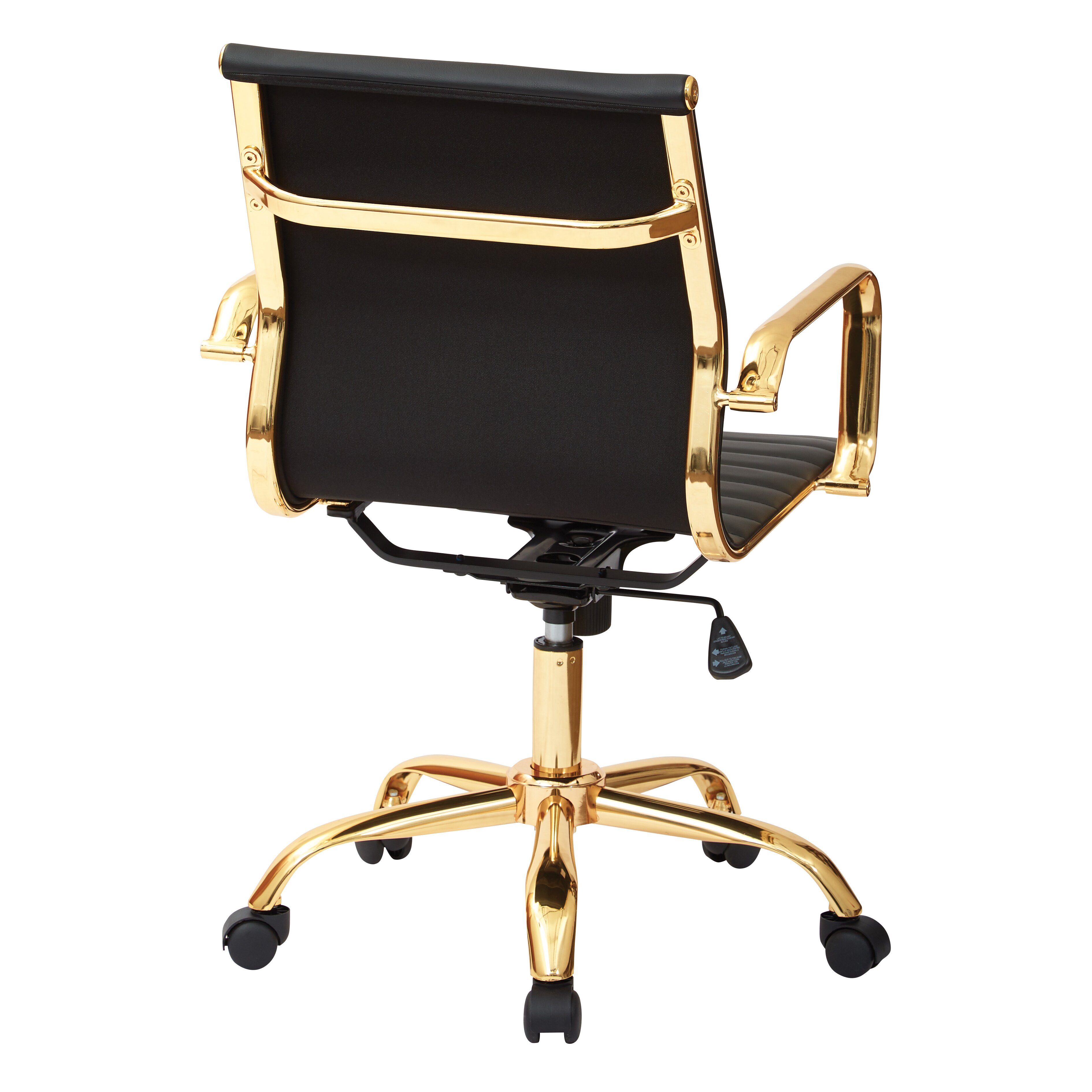 Office Star Products Mid Back Executive Office Chair With Arms FL3836G U 