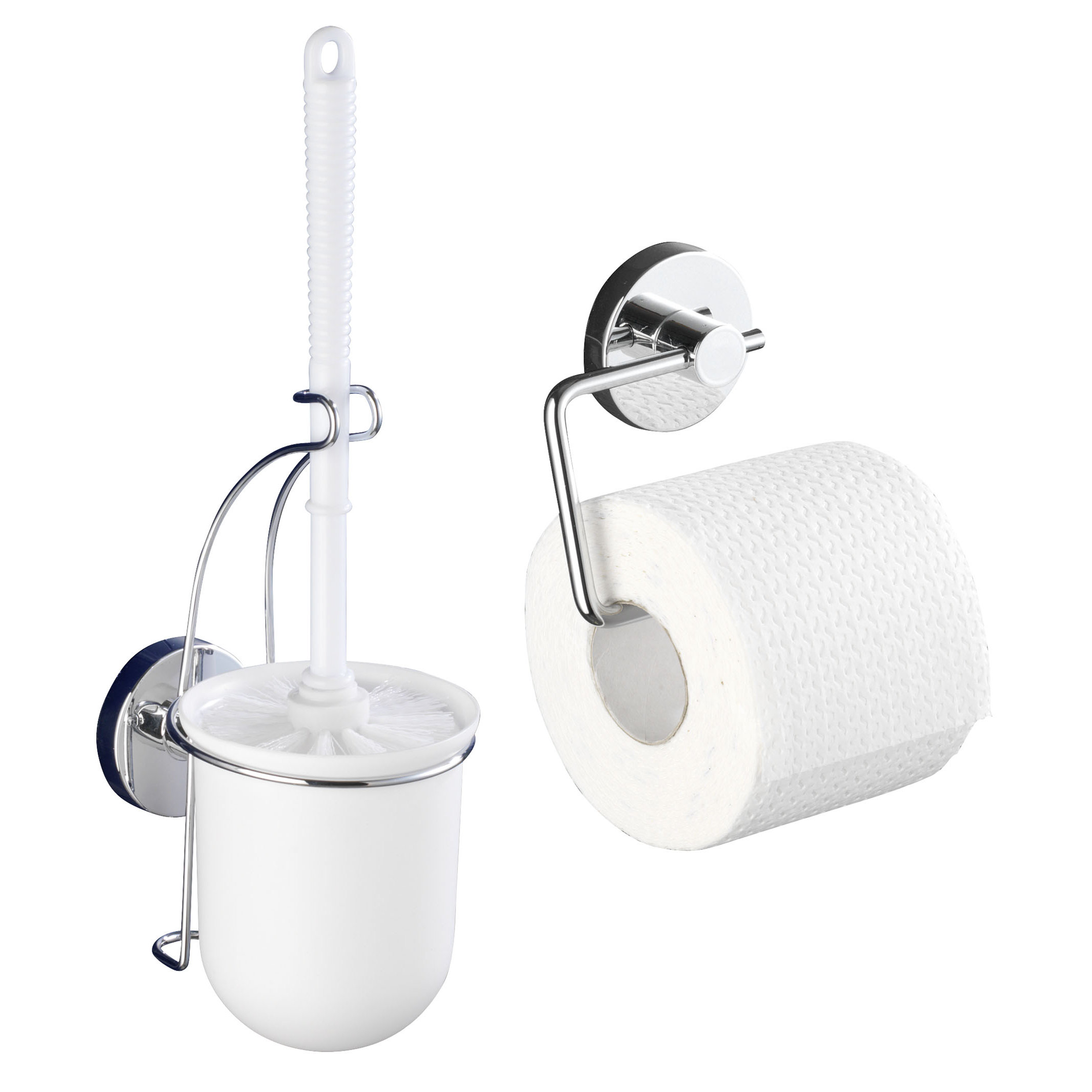 Wenko VacuumLoc Wall Mounted Toilet Roll and Brush Holder & Reviews Wayfair UK