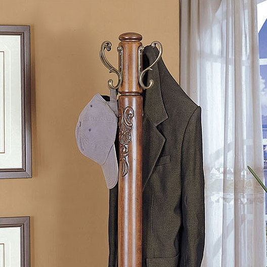Powell Woodbury Mahogany Coat Rack & Reviews Wayfair