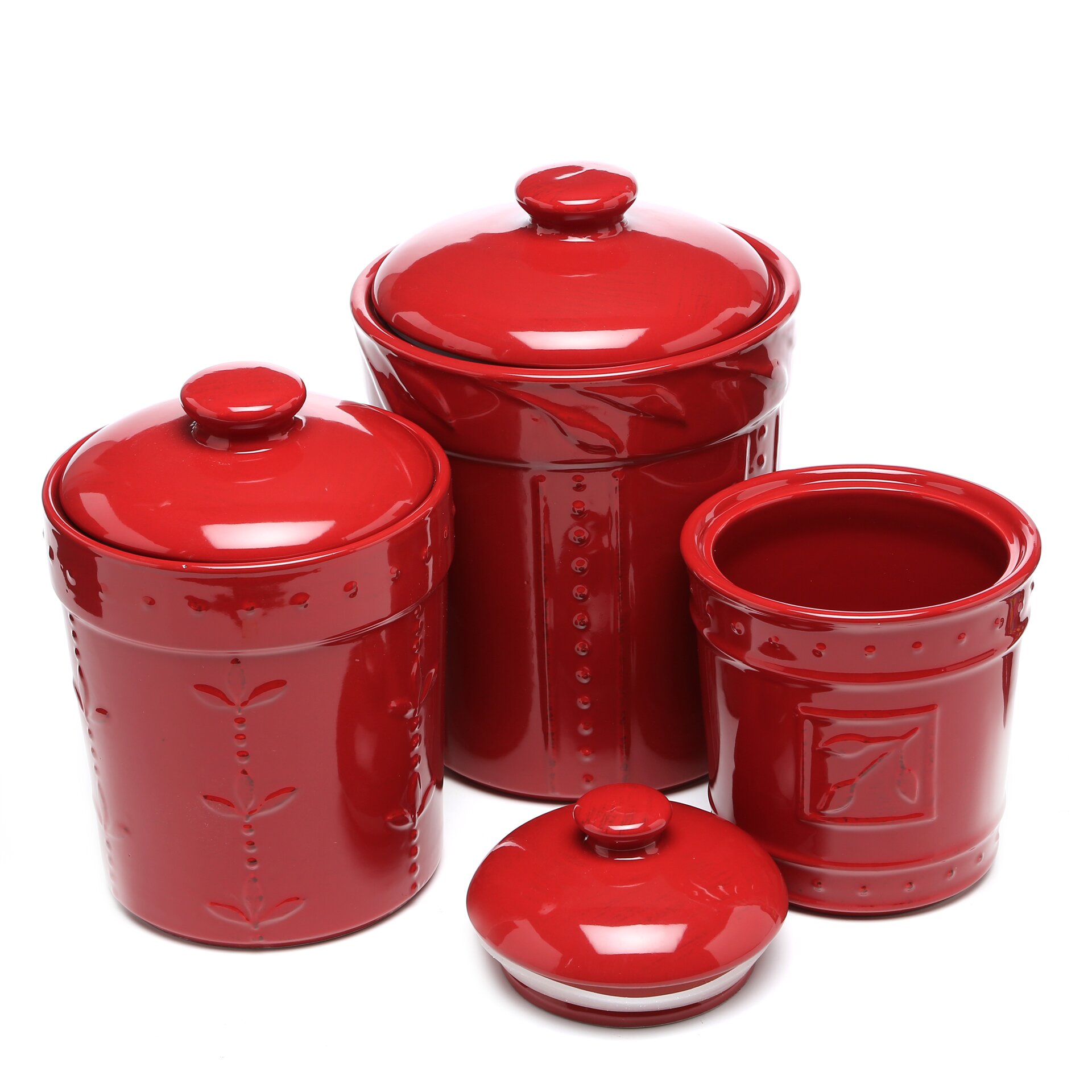 Signature Housewares 3 Piece Sorrento Canister & Lid Set & Reviews 