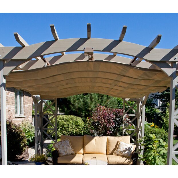 Yardistry 6" H x 12' W x 14' D Retractable Pergola Sunshade & Reviews