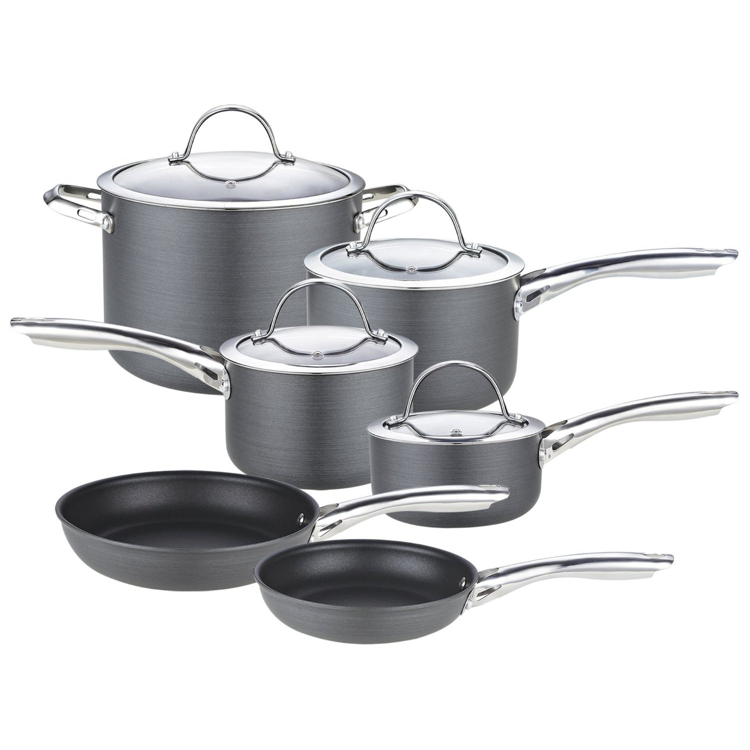  Cooks  Standard Hard Anodized 10 Piece Cookware  Set 