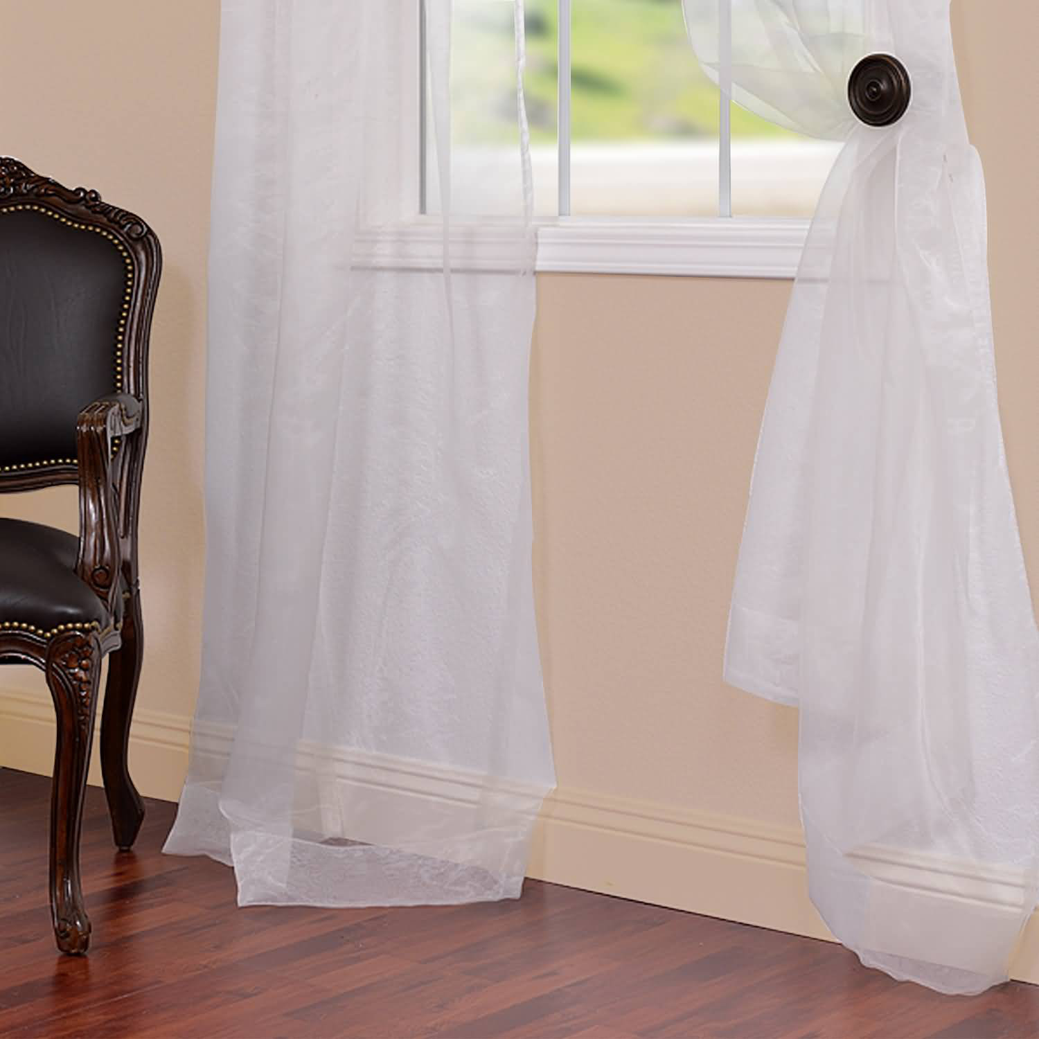 Half Price Drapes Faux Organza Sheer Curtain Panels & Reviews Wayfair