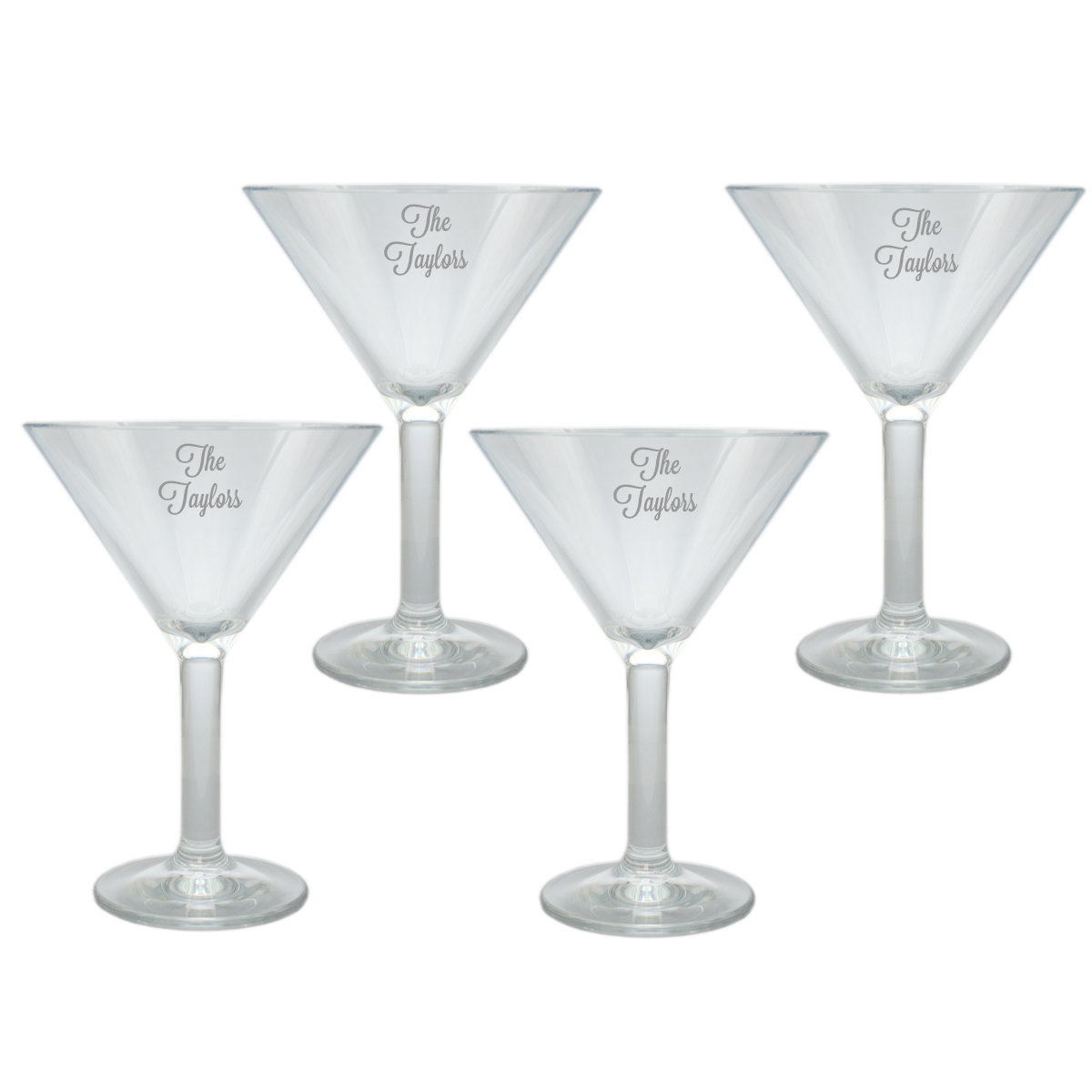 Carved Solutions Personalized 11 Oz. Unbreakable Martini Cocktail Glass