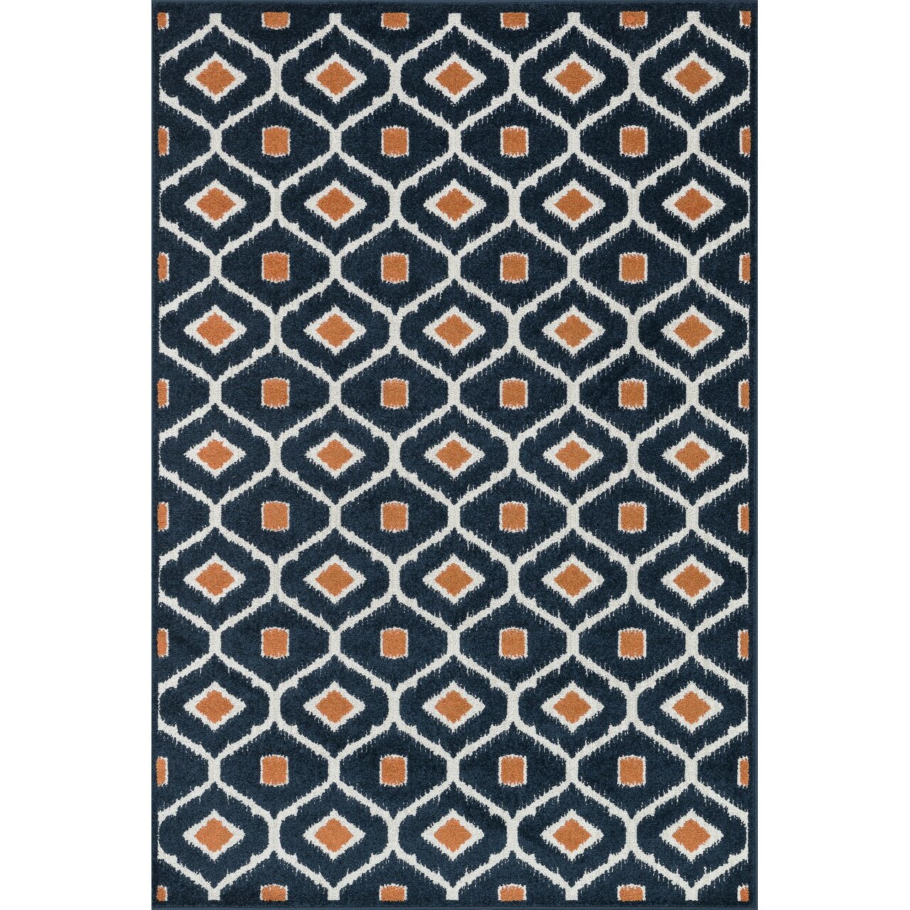 Loloi Rugs Oasis Navy/Orange Outdoor Area Rug & Reviews | Wayfair