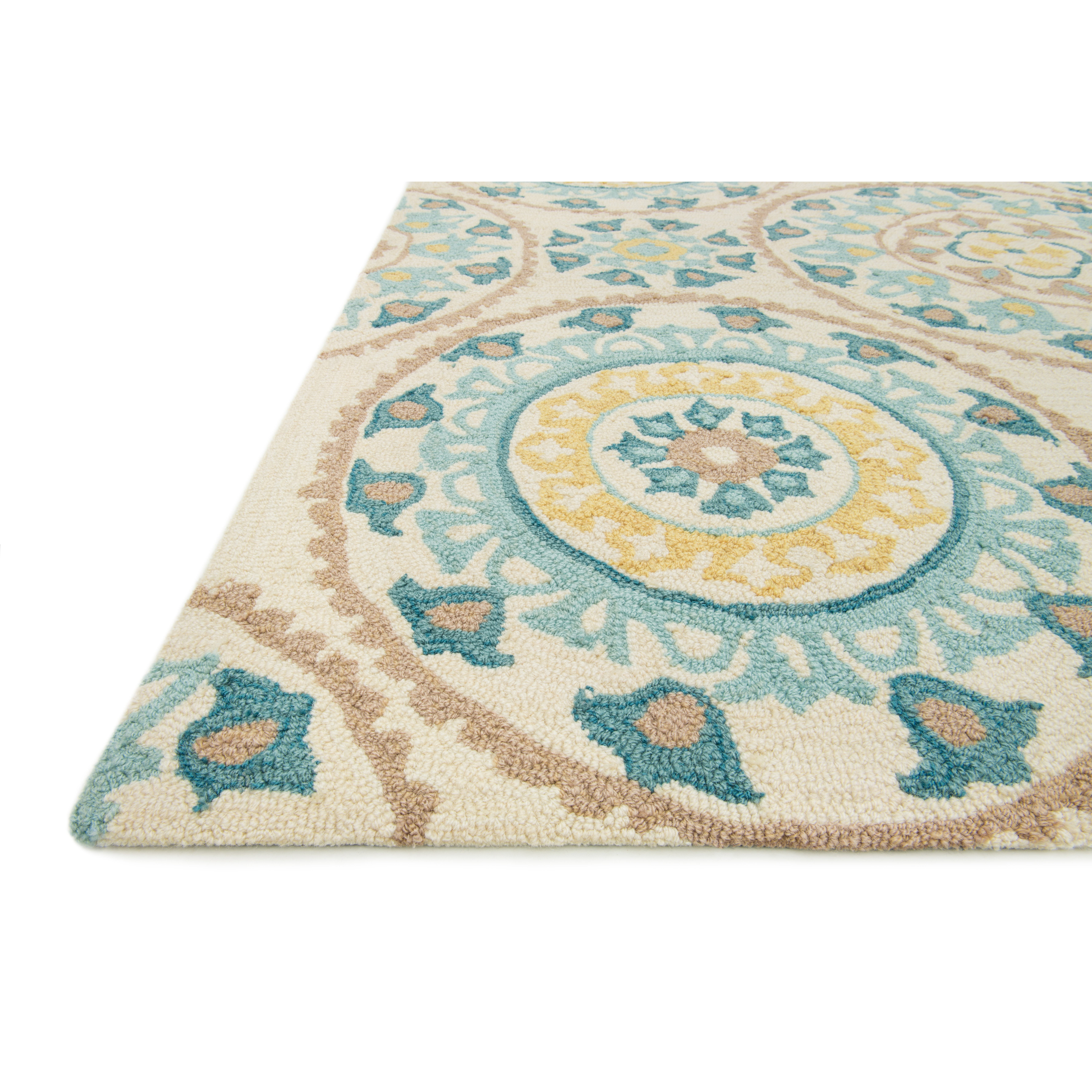 Loloi Rugs Francesca Ivory & Blue Floral Area Rug & Reviews Wayfair