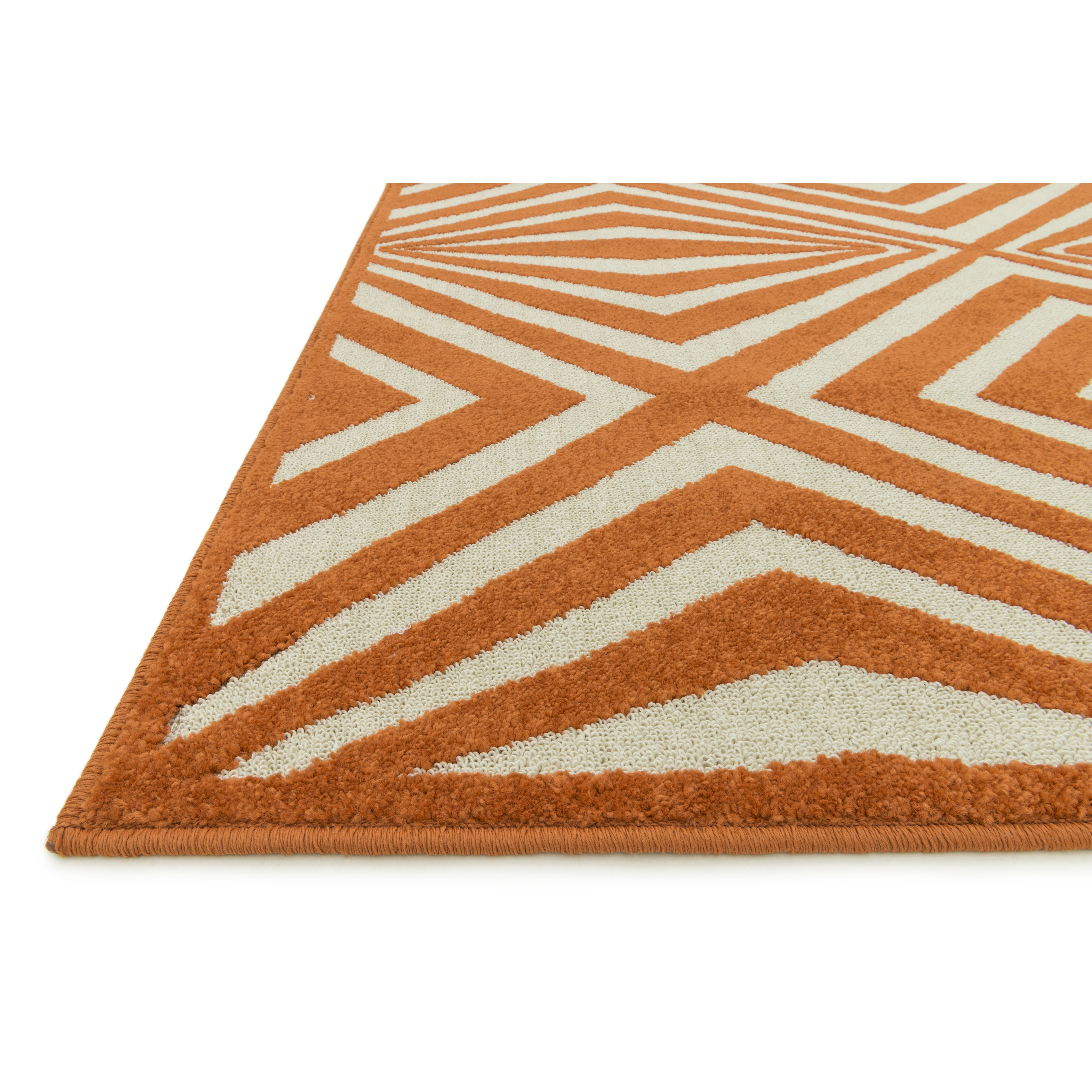 Loloi Rugs Catalina Alloy Orange/Ivory Indoor/Outdoor Area Rug