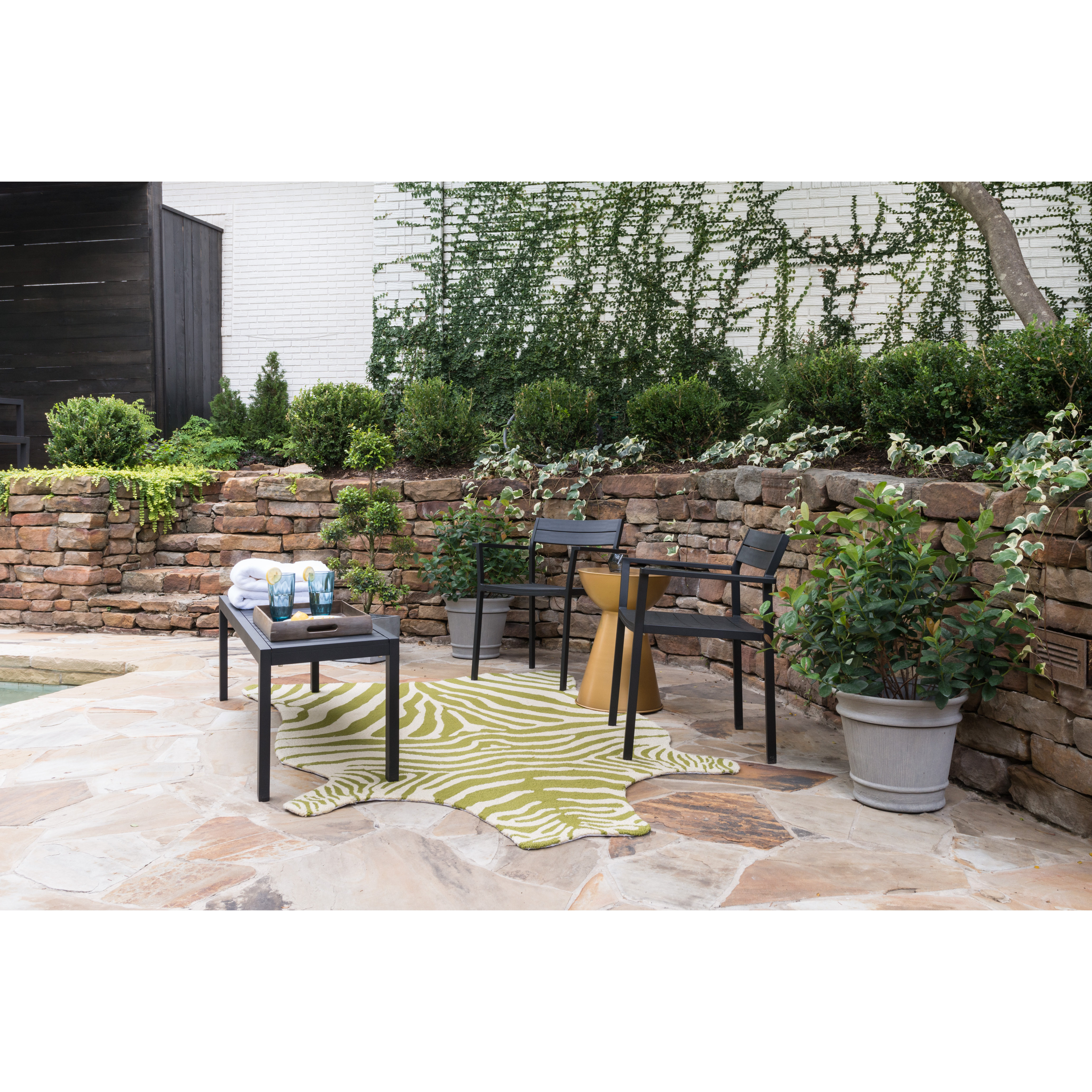 Loloi Rugs Zadie Green & Ivory Indoor/Outdoor Area Rug & Reviews Wayfair