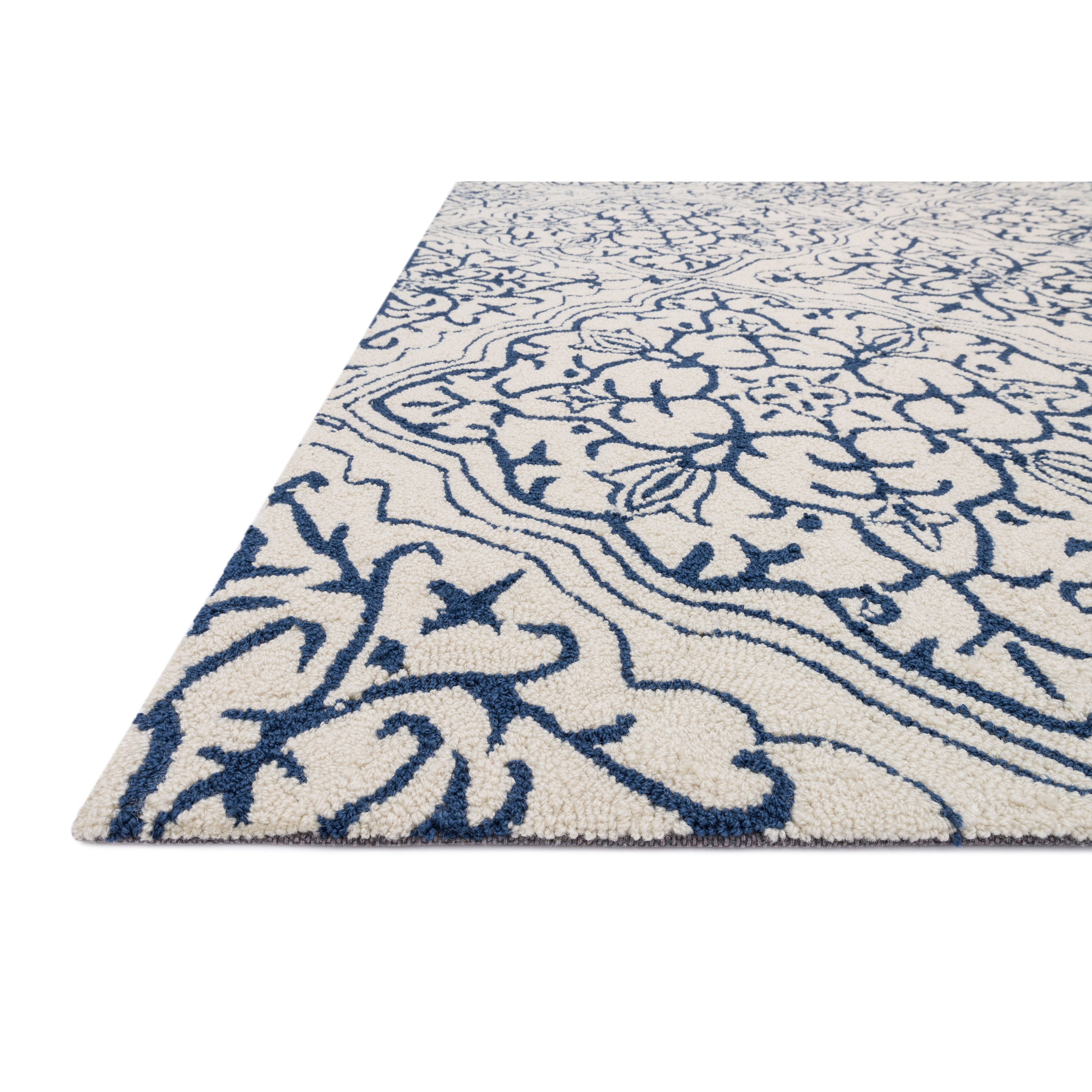 Loloi Rugs Francesca HandHooked Blue/White Area Rug & Reviews Wayfair