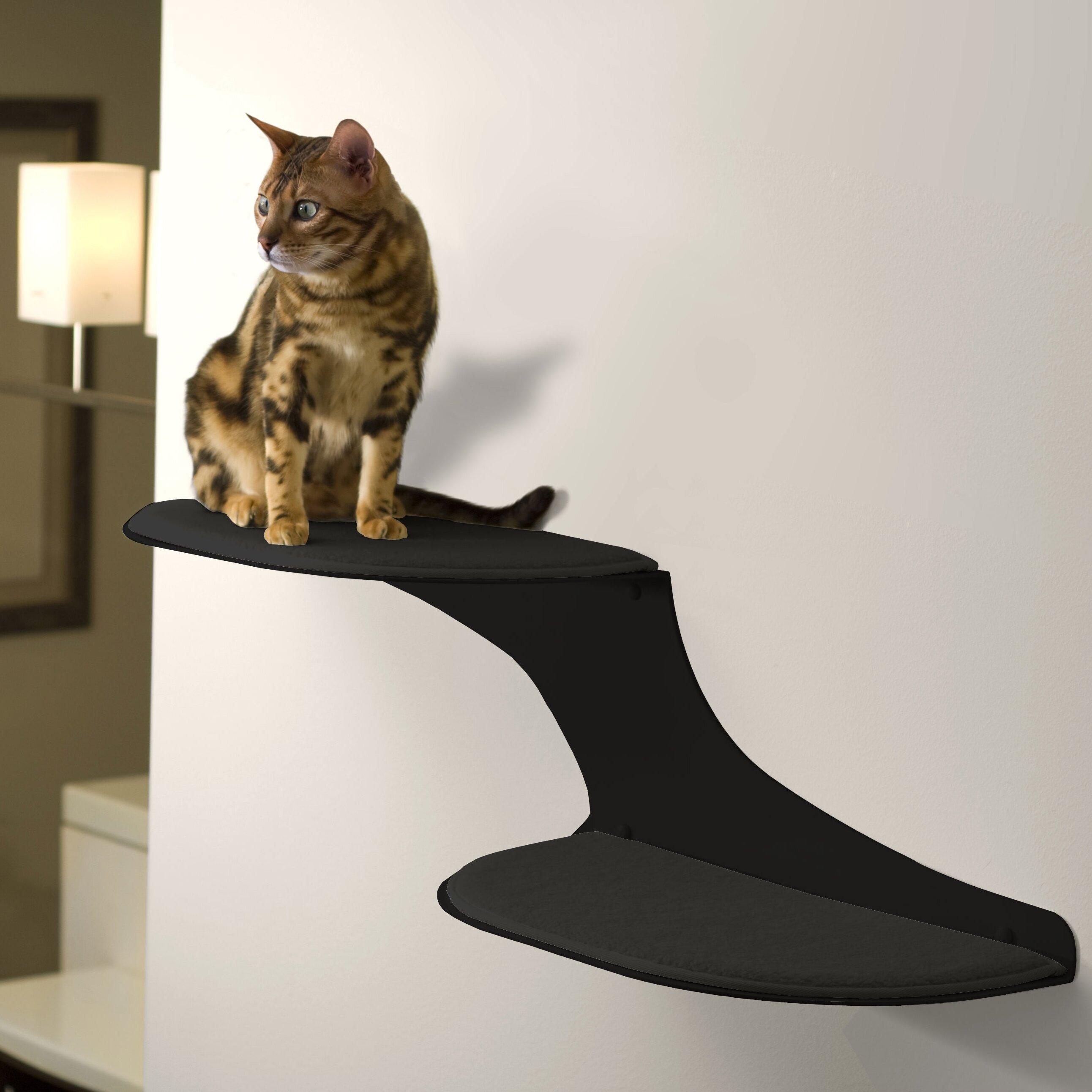 The Refined Feline 10" Clouds Wall Mounted Cat Perch ...