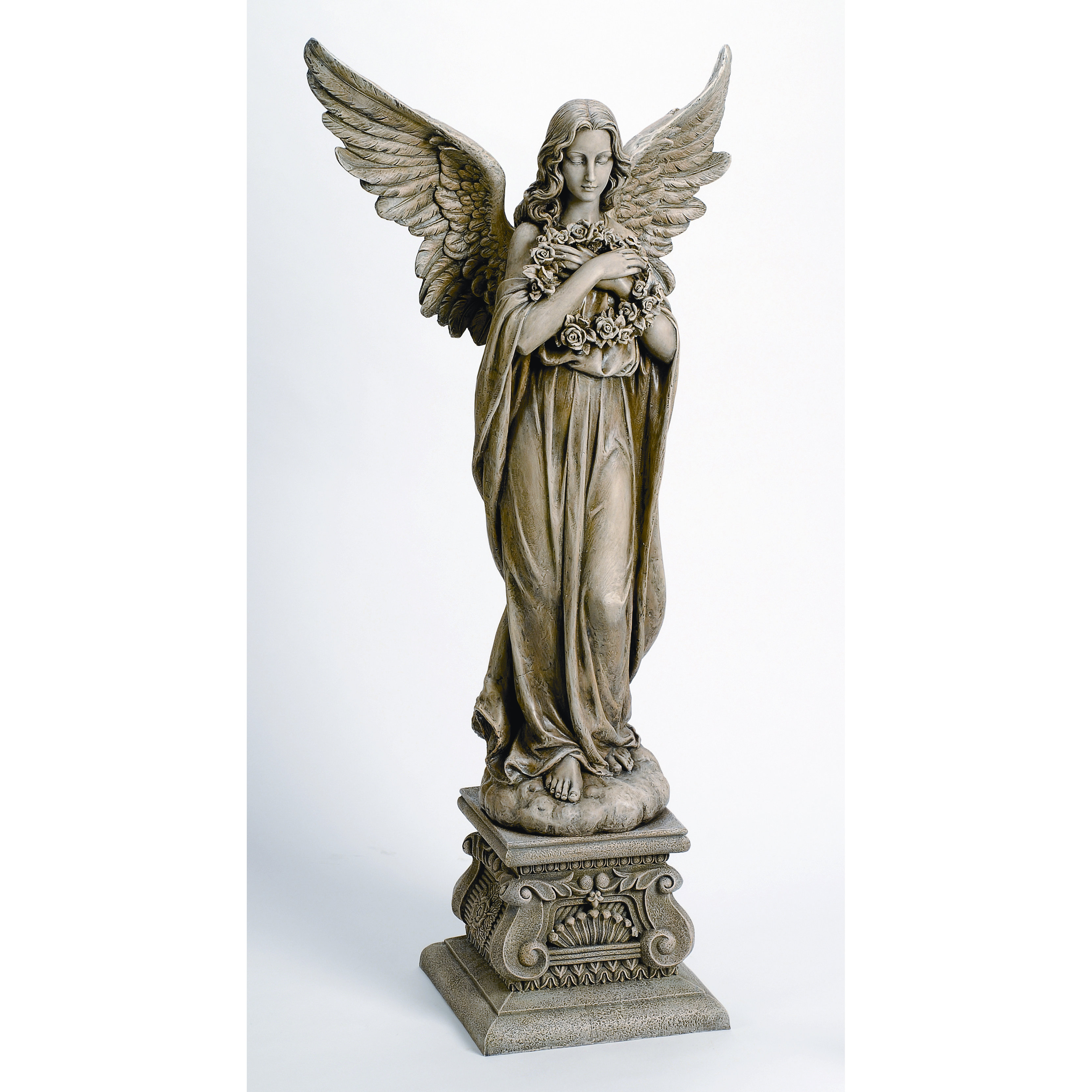 Roman, Inc. Angel Holding Wreath Statue & Reviews Wayfair