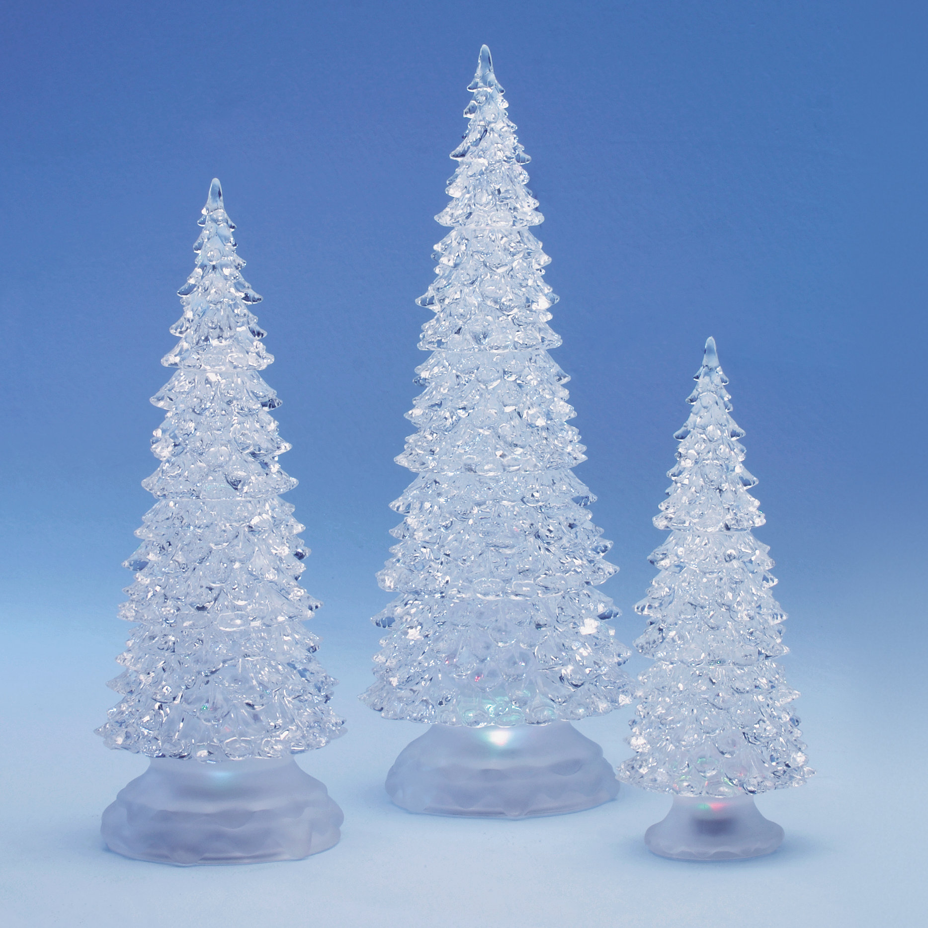 roman inc frosty shimmer 3 piece christmas tree set roman inc frosty shimmer 3 piece christmas tree set