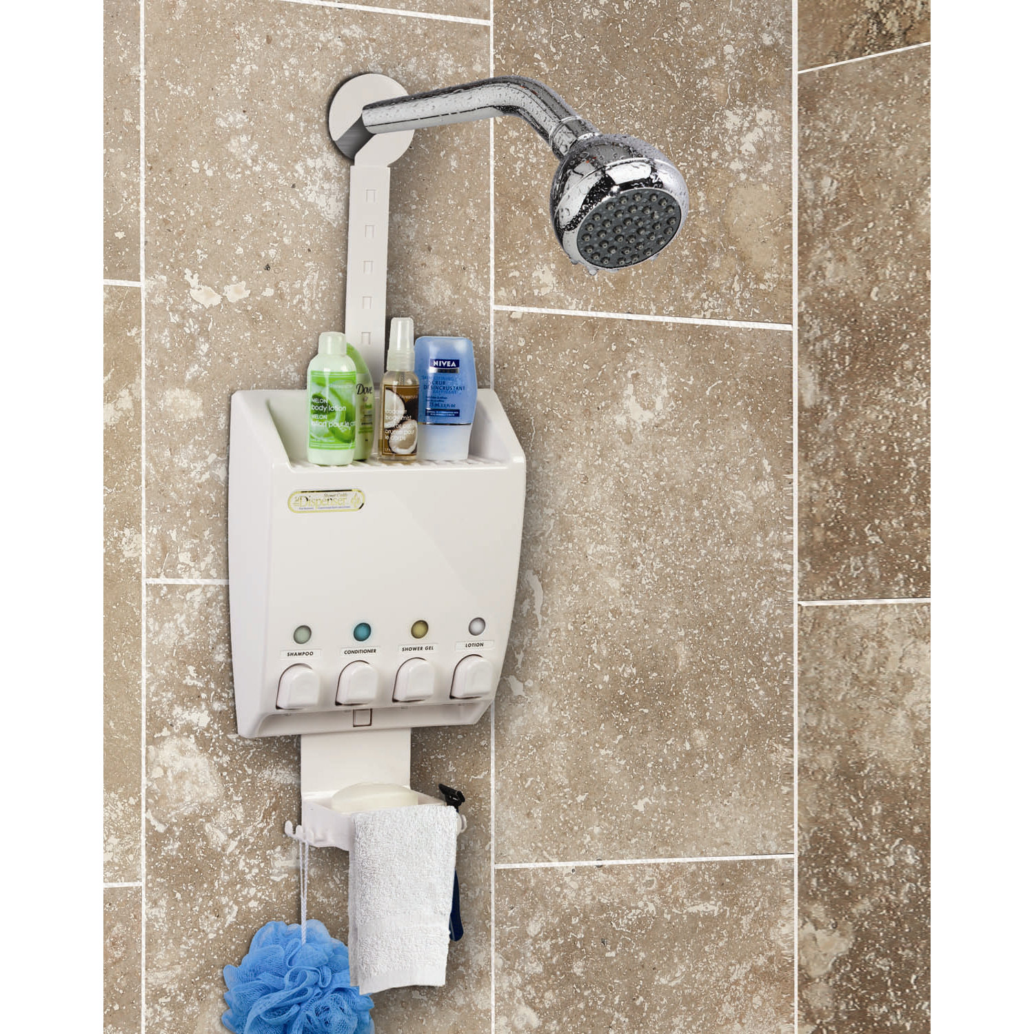 Better Living Products Ulti Mate Soap Dispenser Shower Caddy & Reviews
