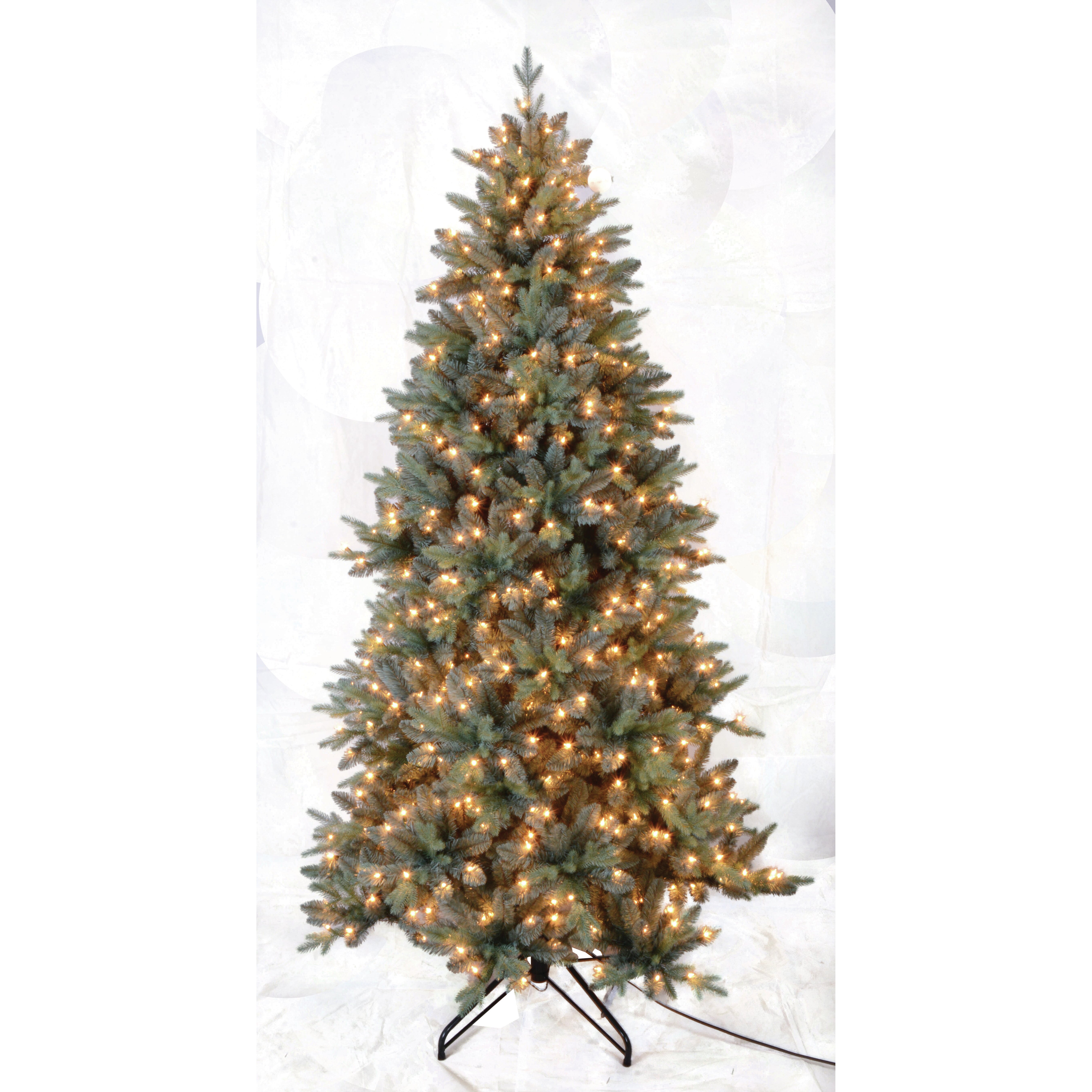 Santa's 7.5' Blue Spruce Artificial Christmas Tree with 650