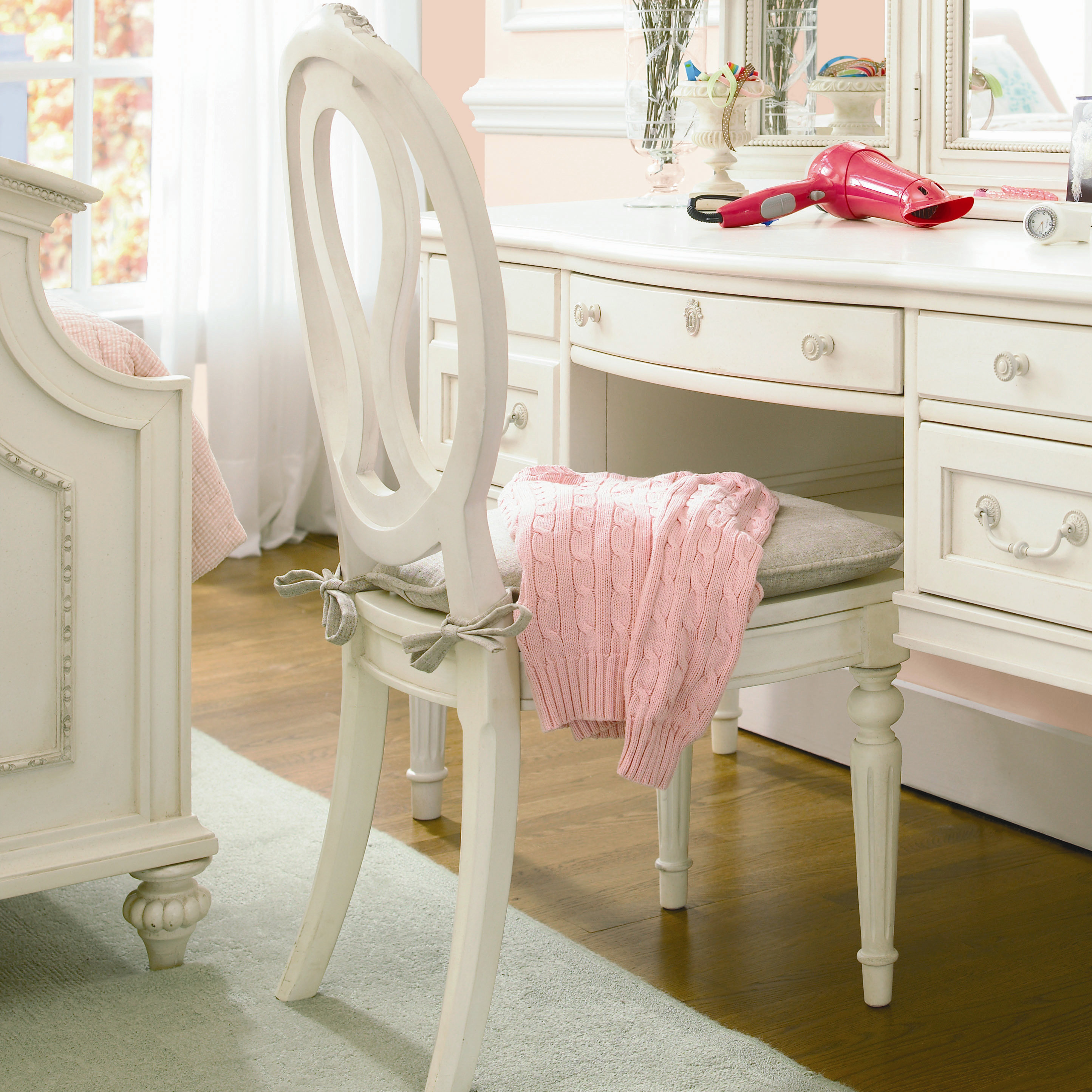 SmartStuff Furniture Gabriella Kids Desk Chair with Storage Compartment