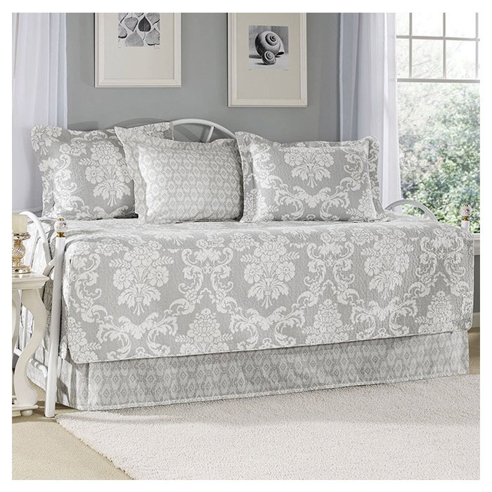 laura ashley twin venetia gray quilt se