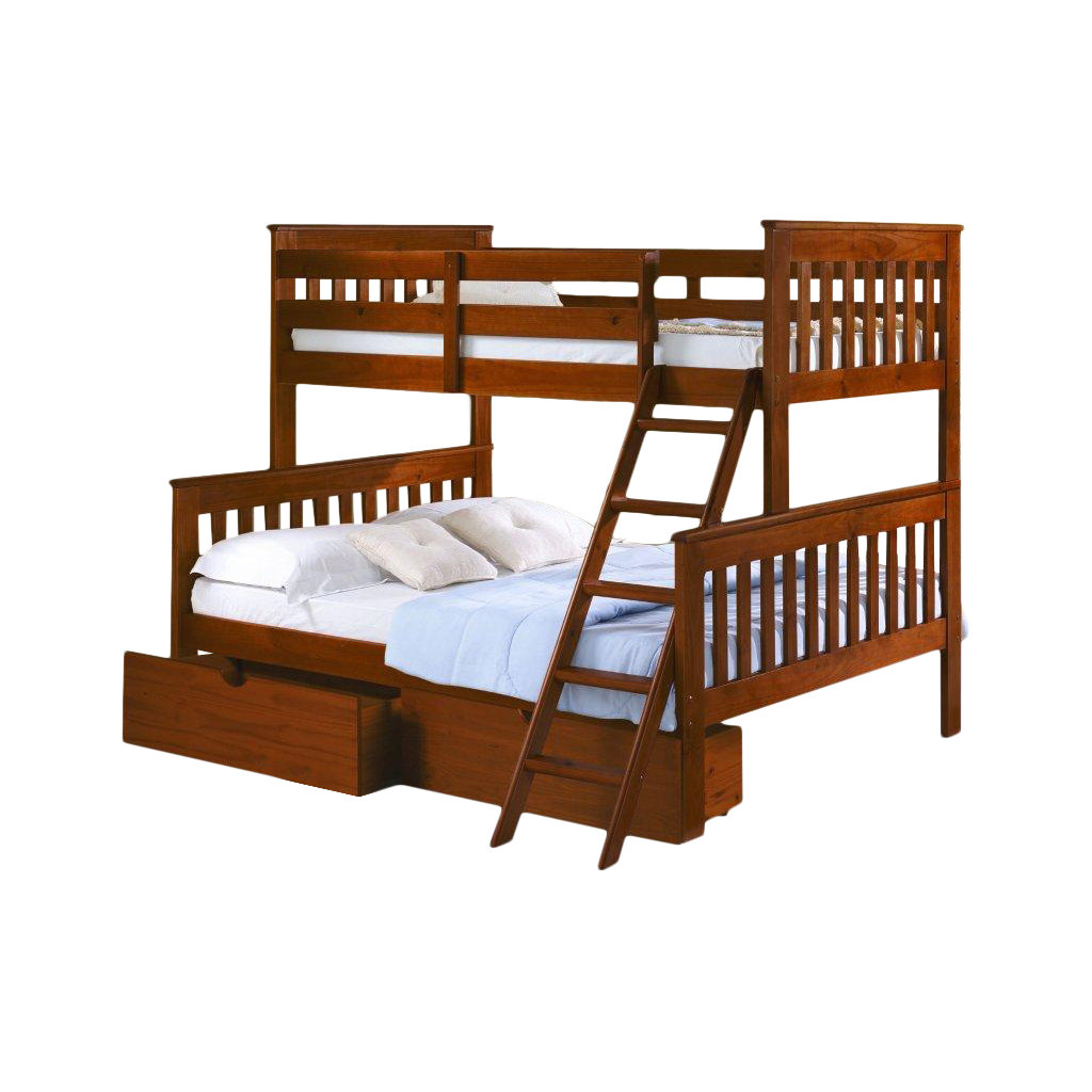 Donco Kids Twin over Full Standard Bunk Bed with Storage & Reviews | Wayfair