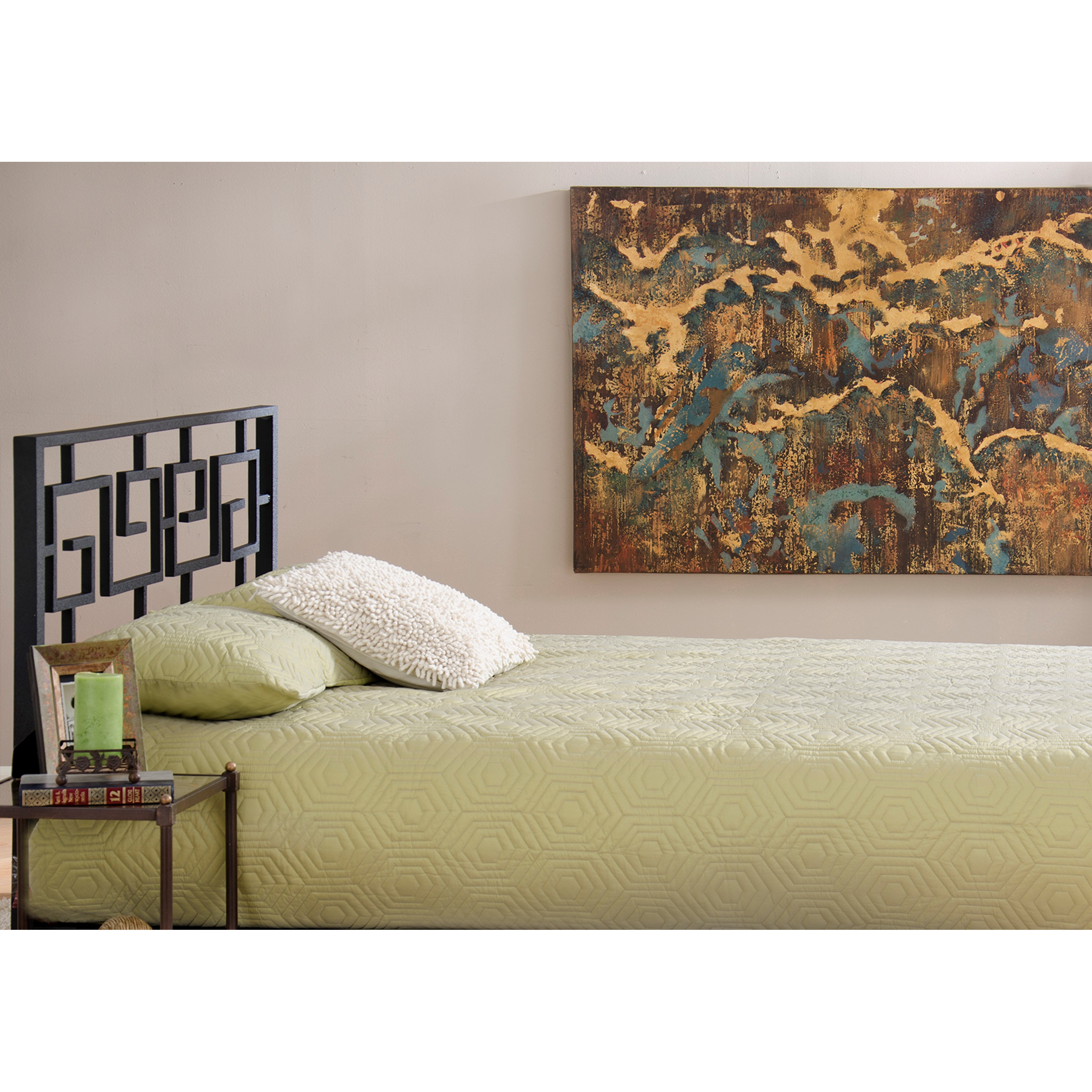 In Style Furnishings Greek Key Metal Headboard & Reviews Wayfair