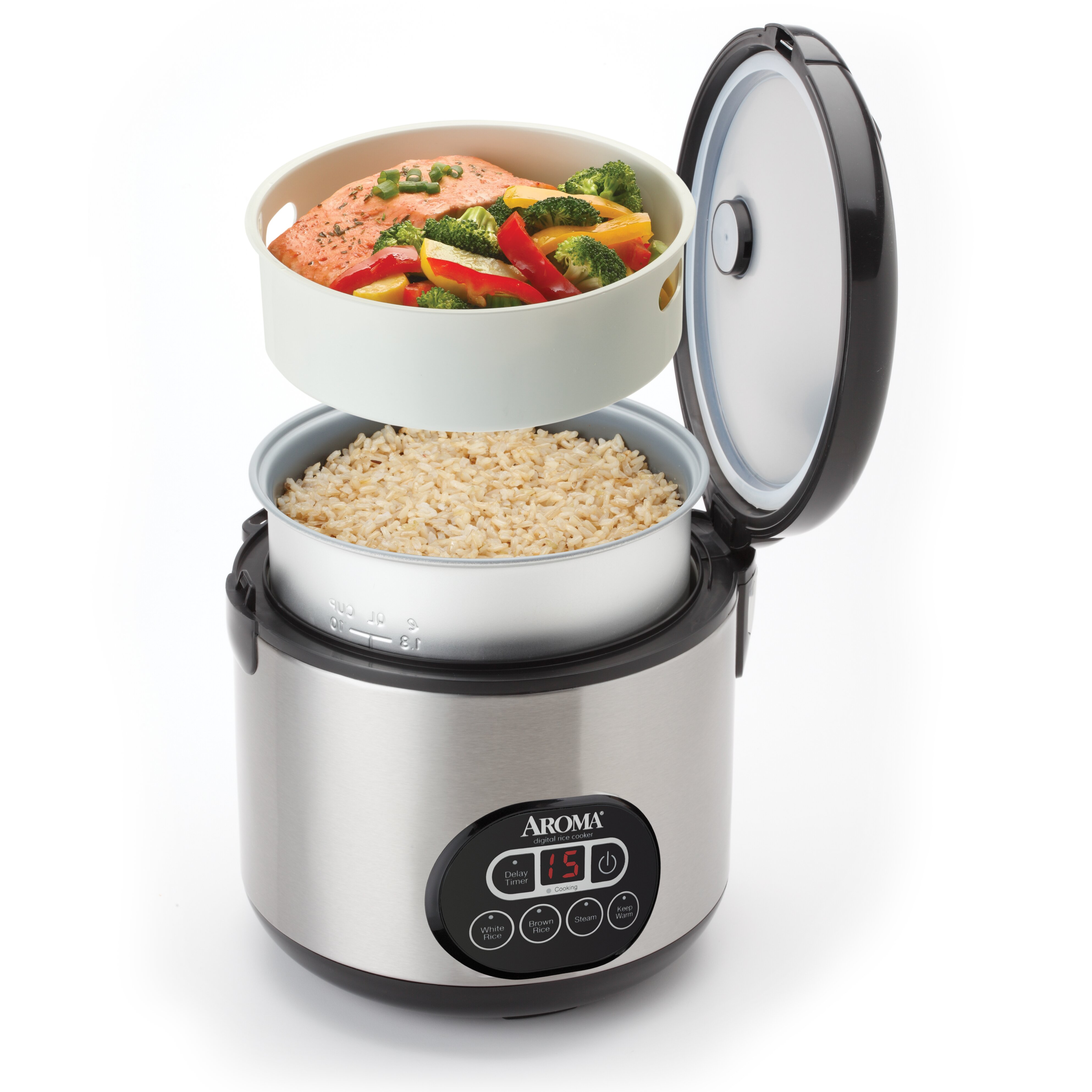 Aroma 12-Cup Cool Touch Digital Food Steamer and Rice Cooker | Wayfair