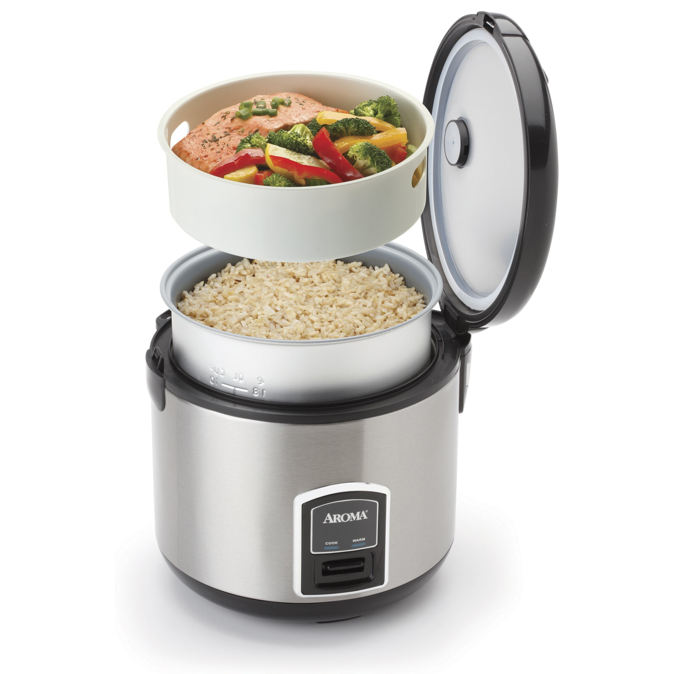 Aroma 20-Cup Cool Touch Rice Cooker/Food Steamer | Wayfair
