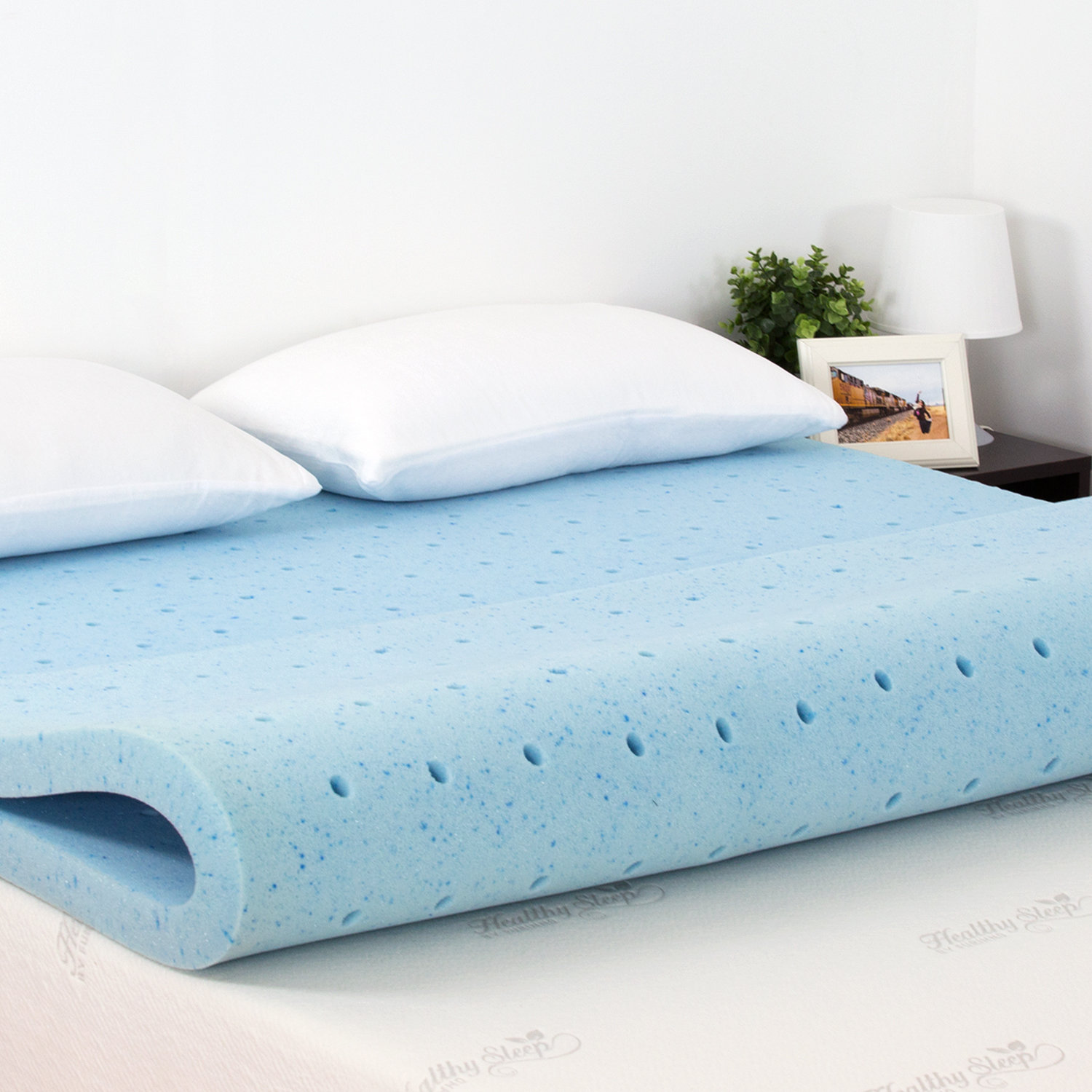 Furinno Healthy Sleep 2" Cool Gel Ventilated Memory Foam ...