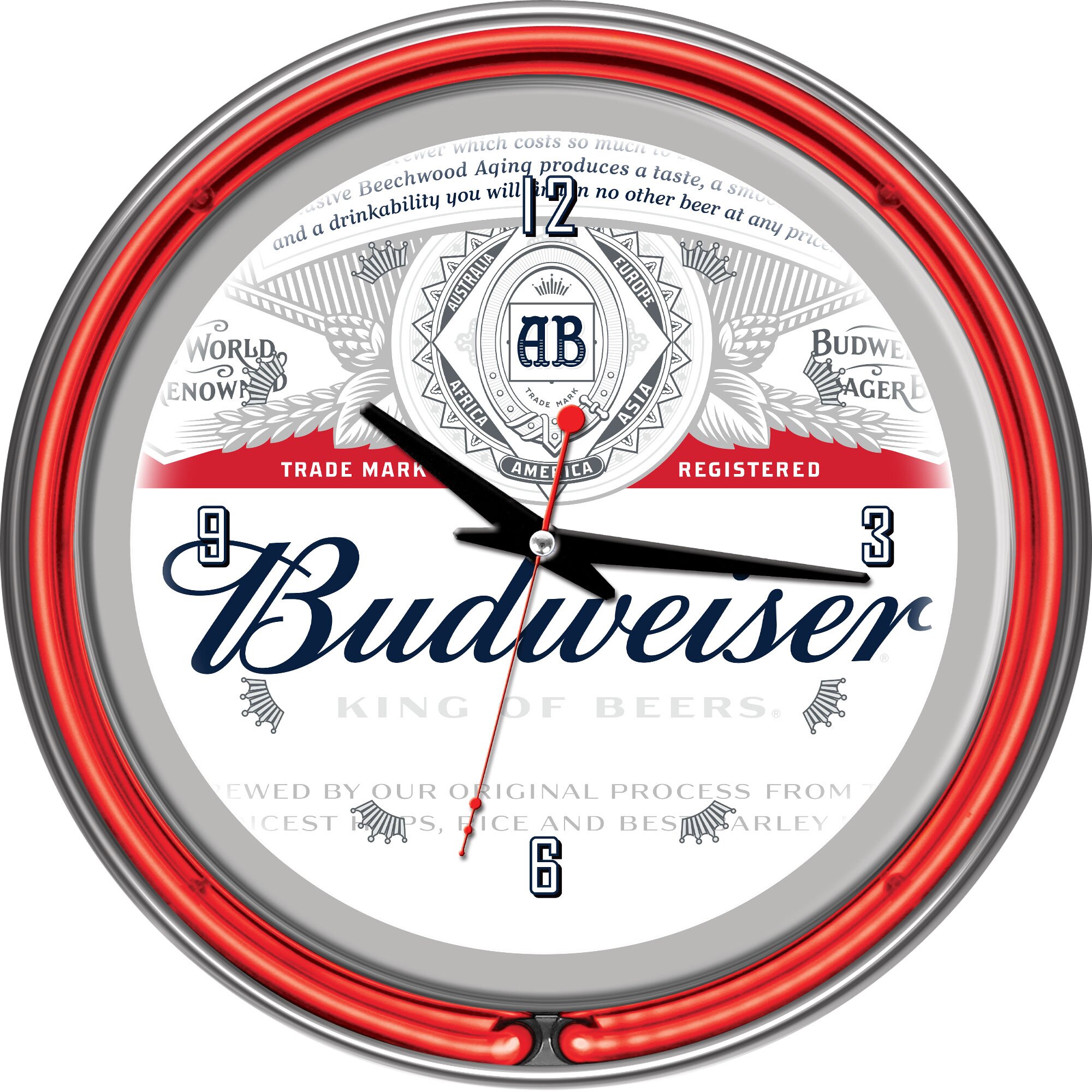 Часы этикетка. Часы Budweiser. Budweiser Neon. Товарный знак часы. Пиво с часами.