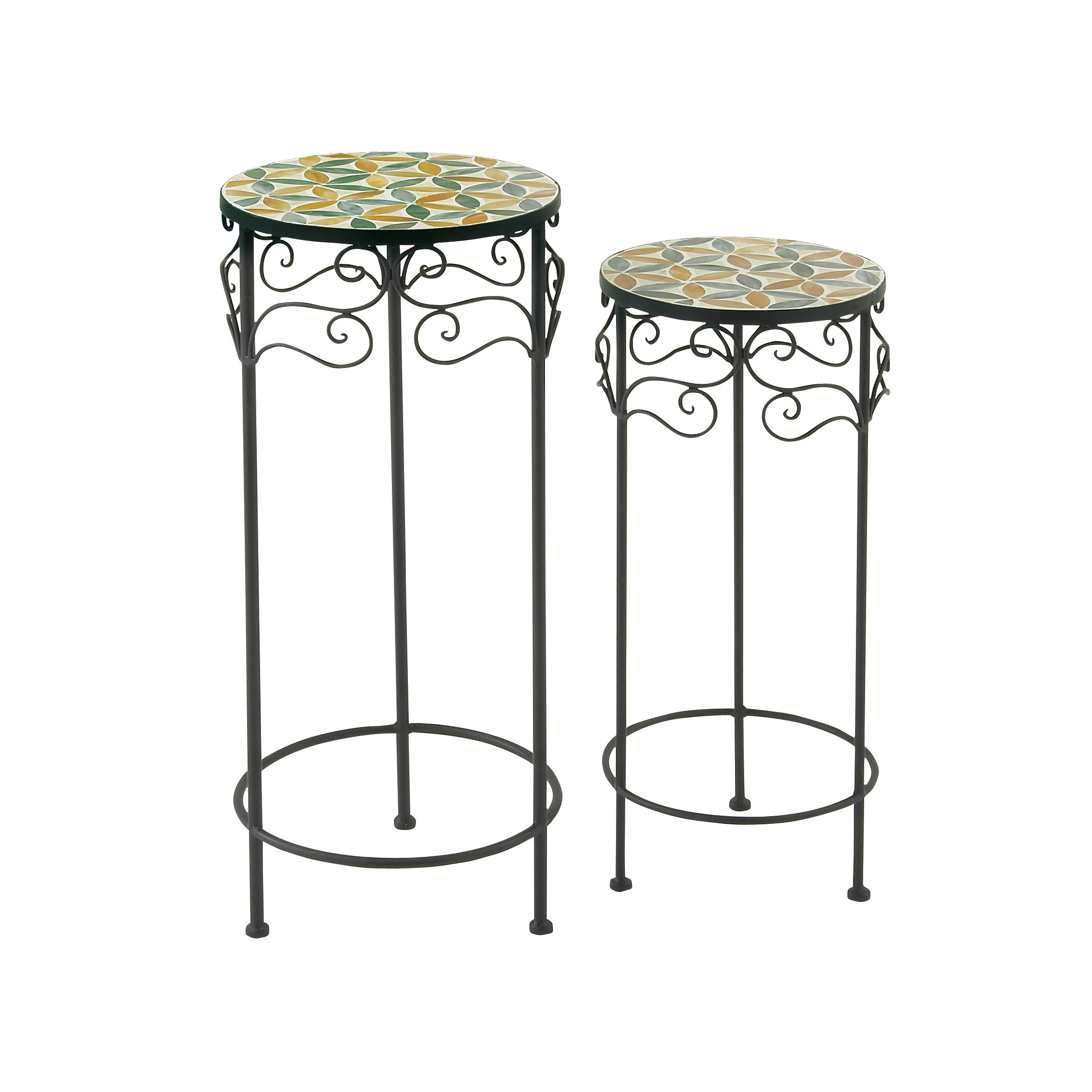 Woodland Imports 2 Piece Round Plant Stand Set & Reviews Wayfair