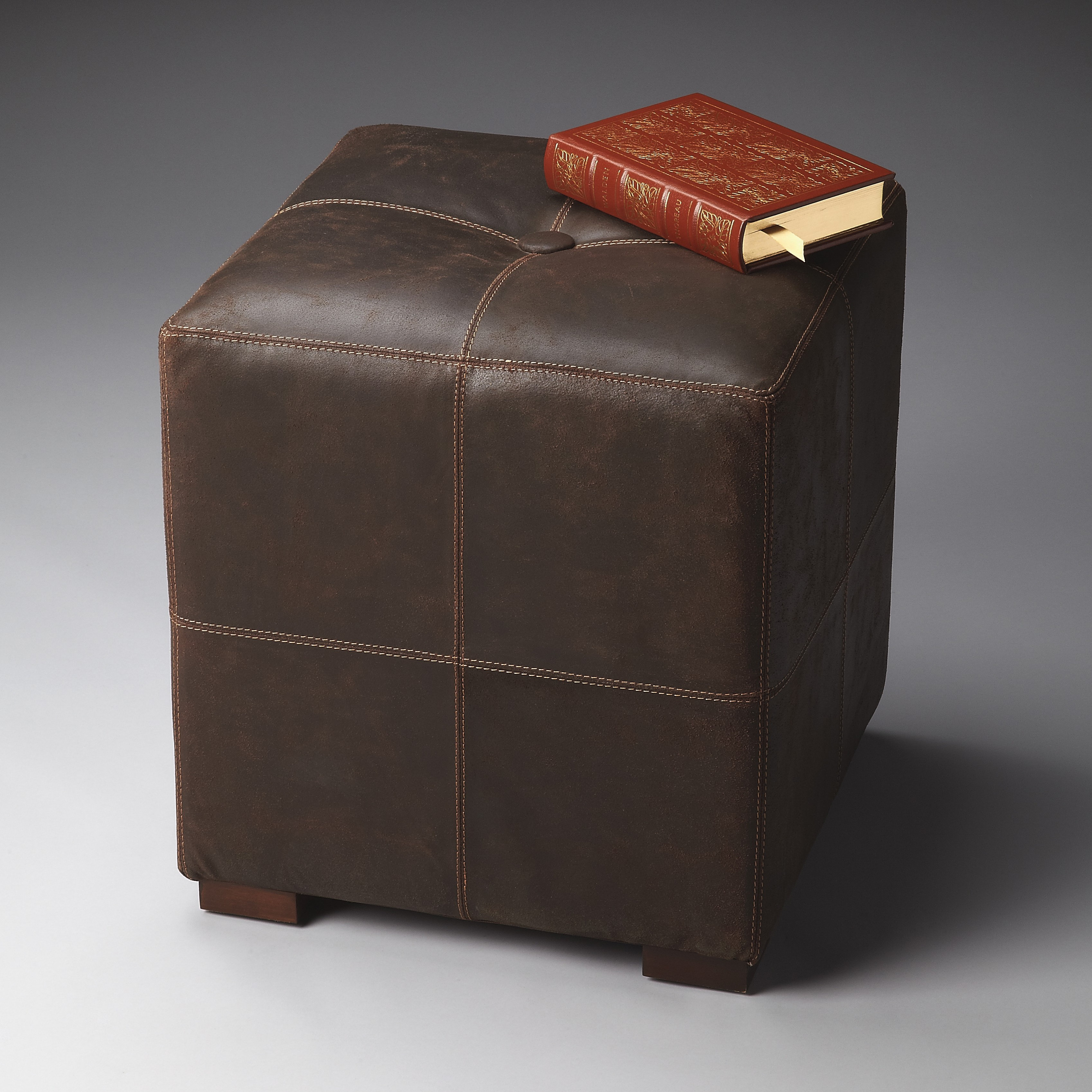 Butler Modern Expressions Leather Cube Ottoman & Reviews Wayfair