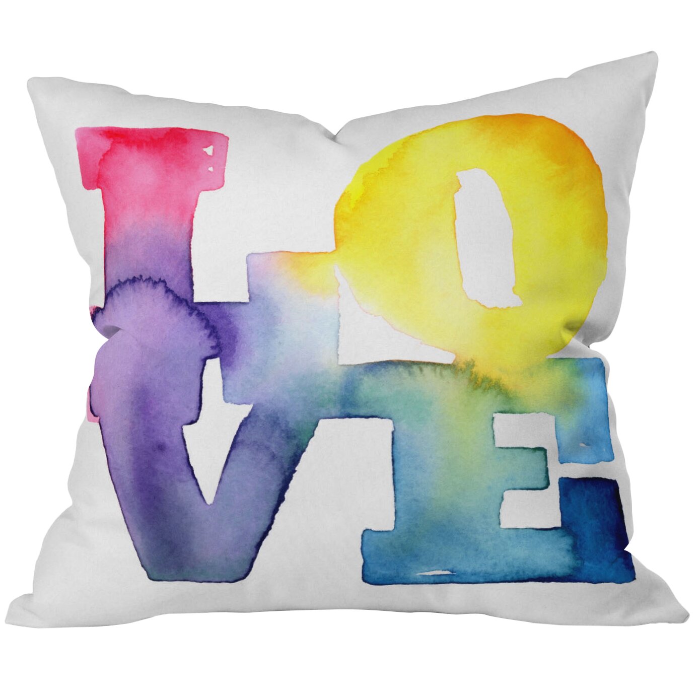 Deny Designs Cmykaren Love 4 Throw Pillow And Reviews Wayfair