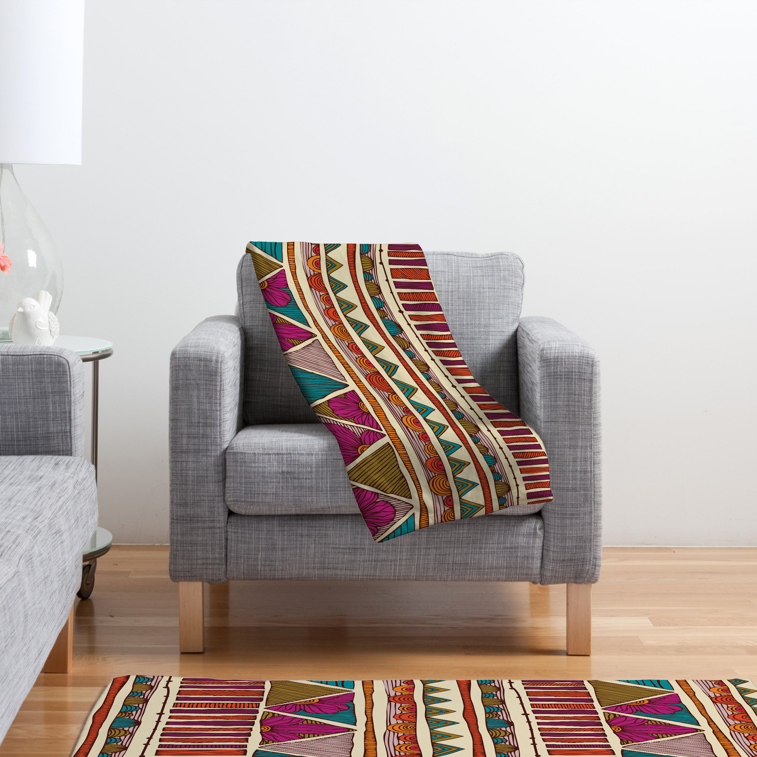 DENY Designs Valentina Ramos Ethnic Stripes Throw Blanket & Reviews