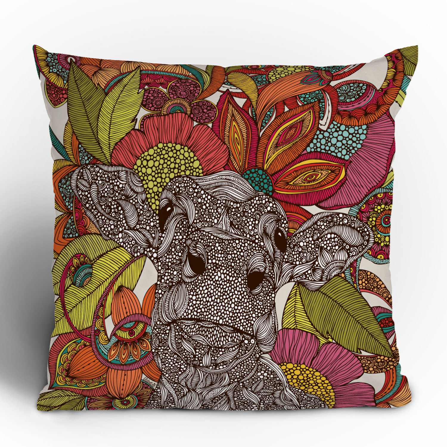 DENY Designs Valentina Ramos Arabella and the Flowers Throw Pillow
