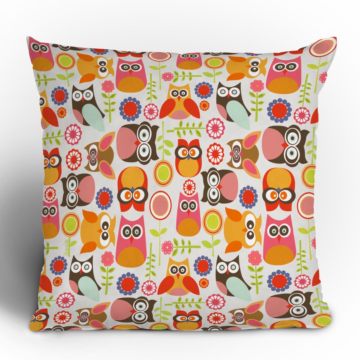 DENY Designs Valentina Ramos Cute Little Owls Throw Pillow & Reviews Wayfair