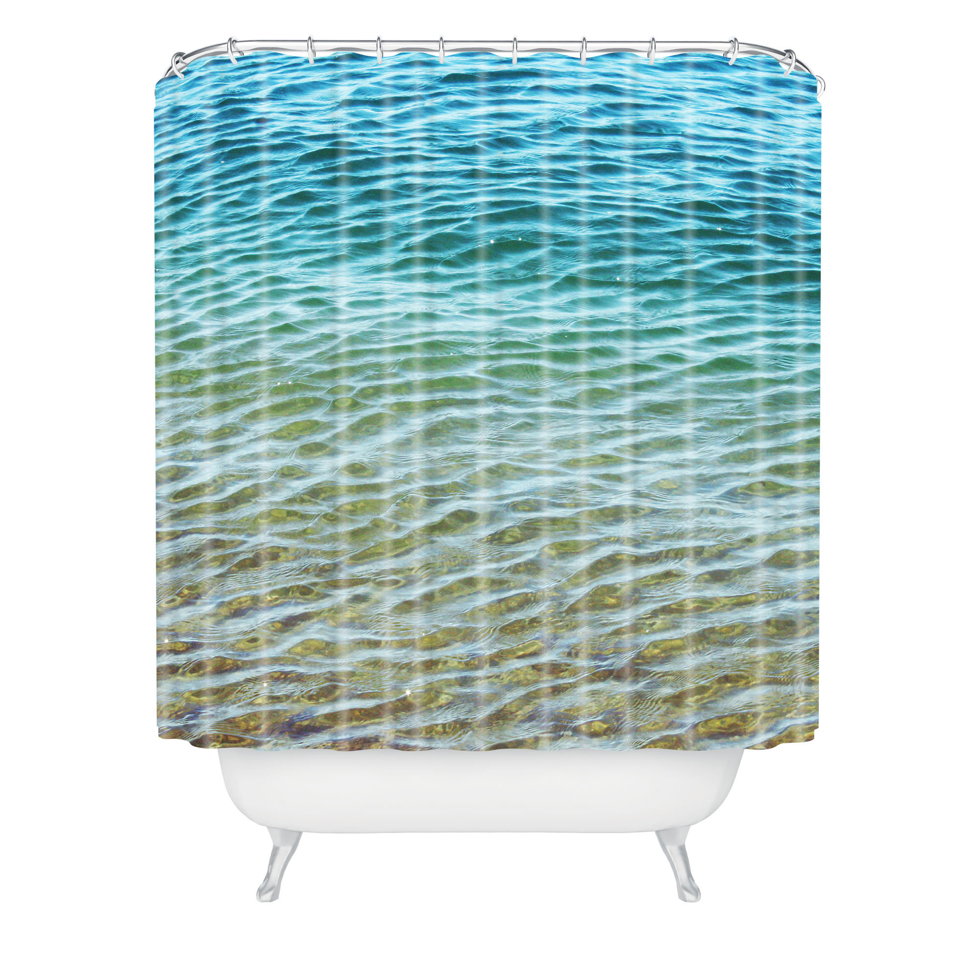 DENY Designs Shannon Clark Ombre Sea Shower Curtain & Reviews Wayfair