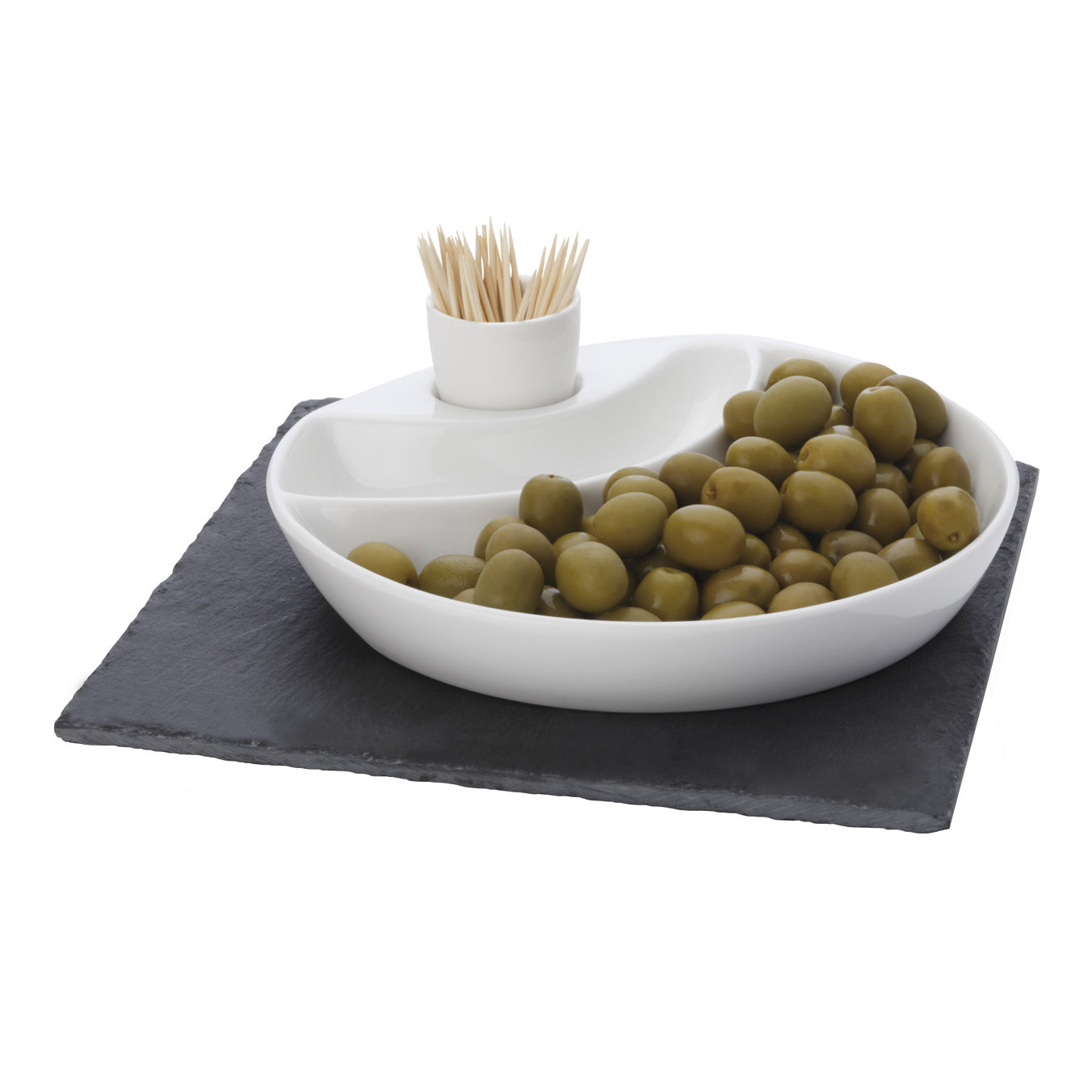 Maxwell & Williams Basics Slate 3 Piece Round Olive Dish Set & Reviews