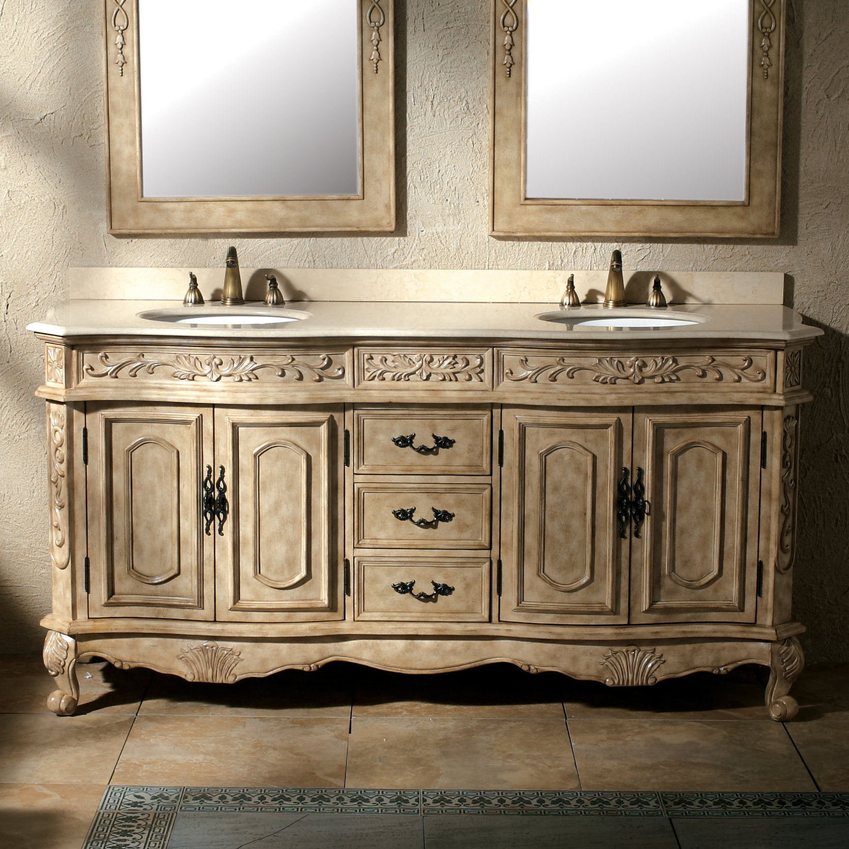 James Martin Furniture Classico 72" Double Antique Parchment Bathroom